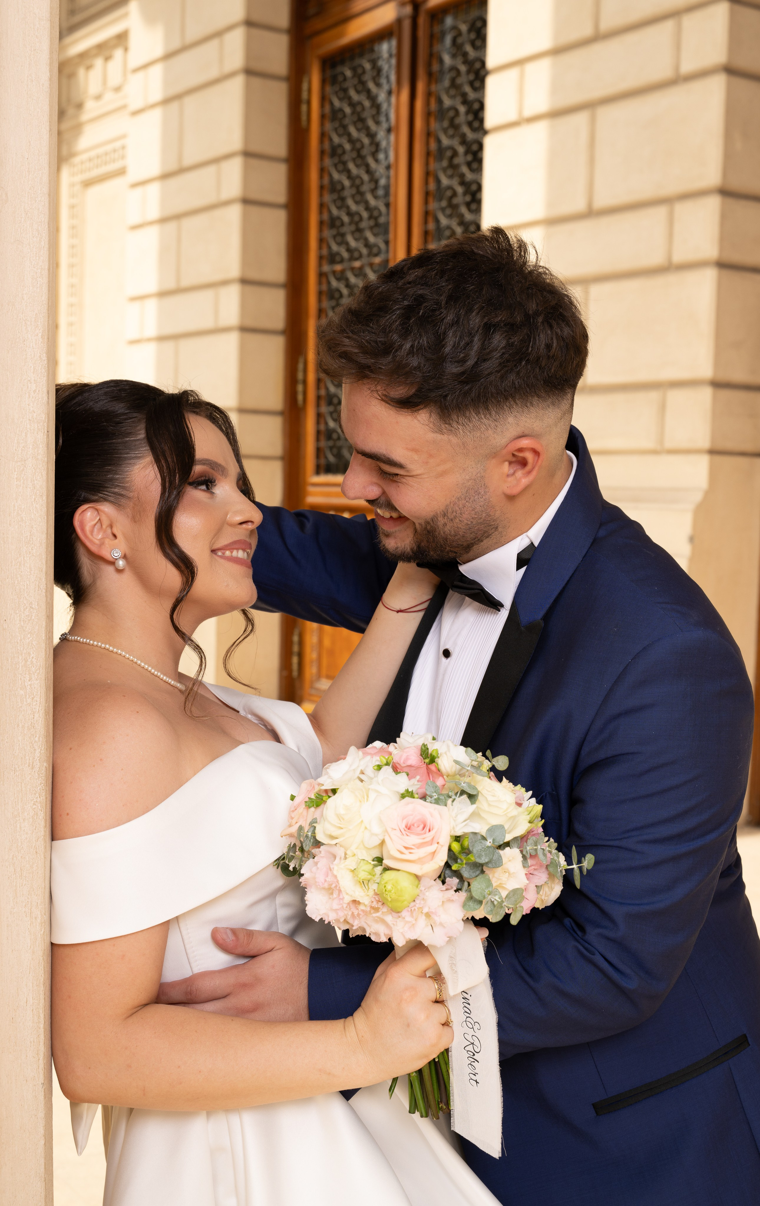 Civil Ceremony. Hand for photos