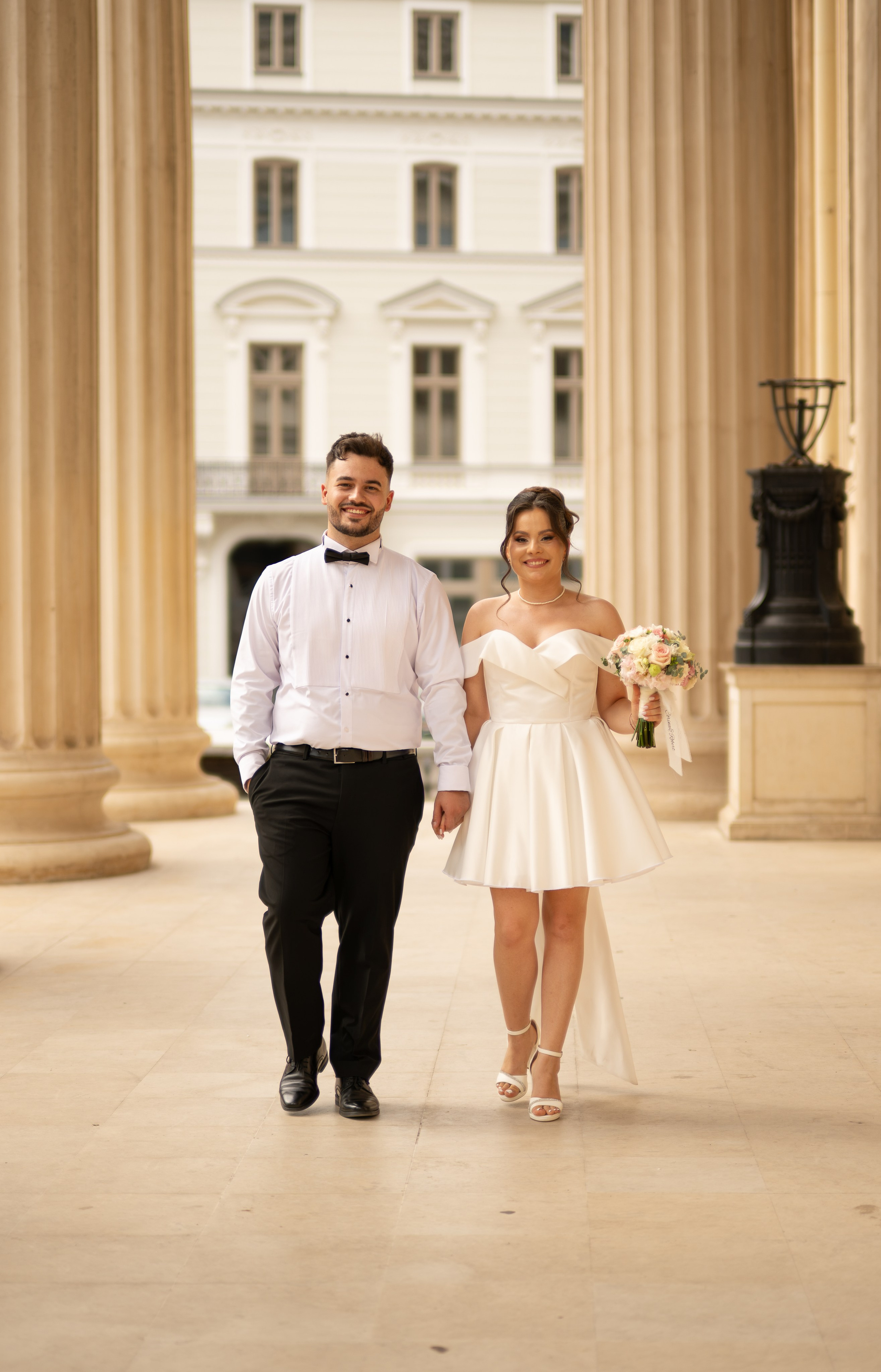 Civil Ceremony. Hand for photos
