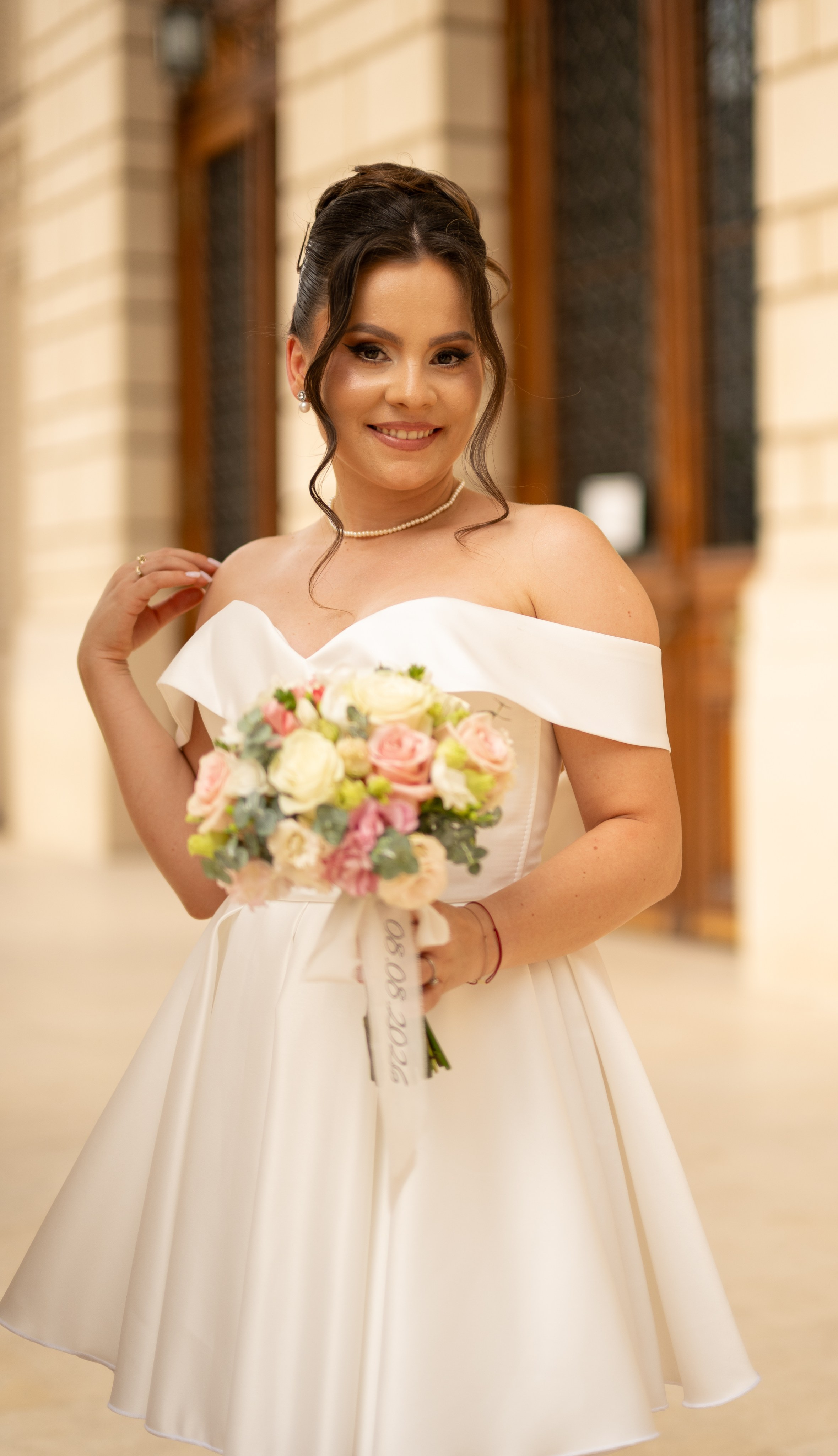 Civil Ceremony. Hand for photos