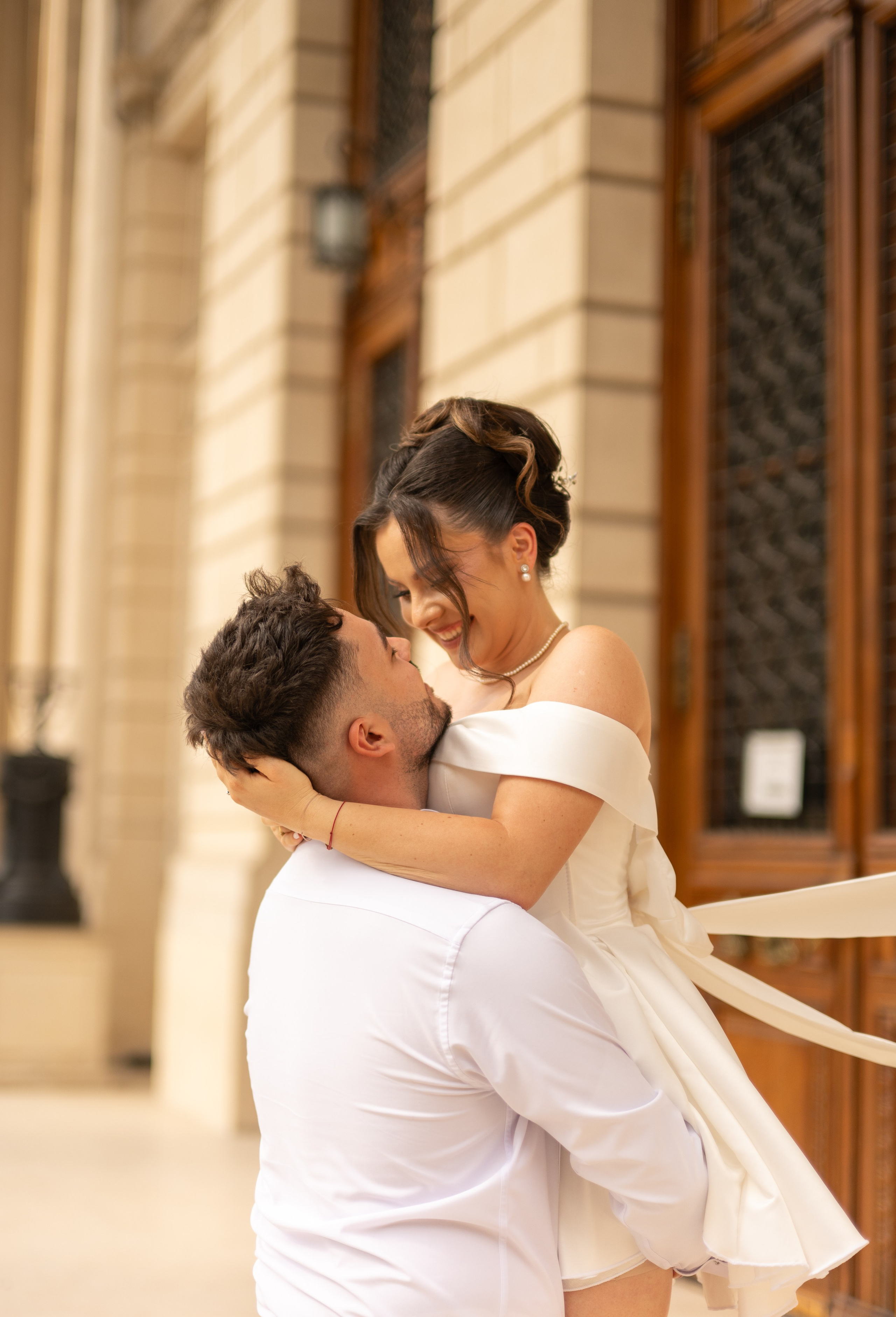 Civil Ceremony. Hand for photos