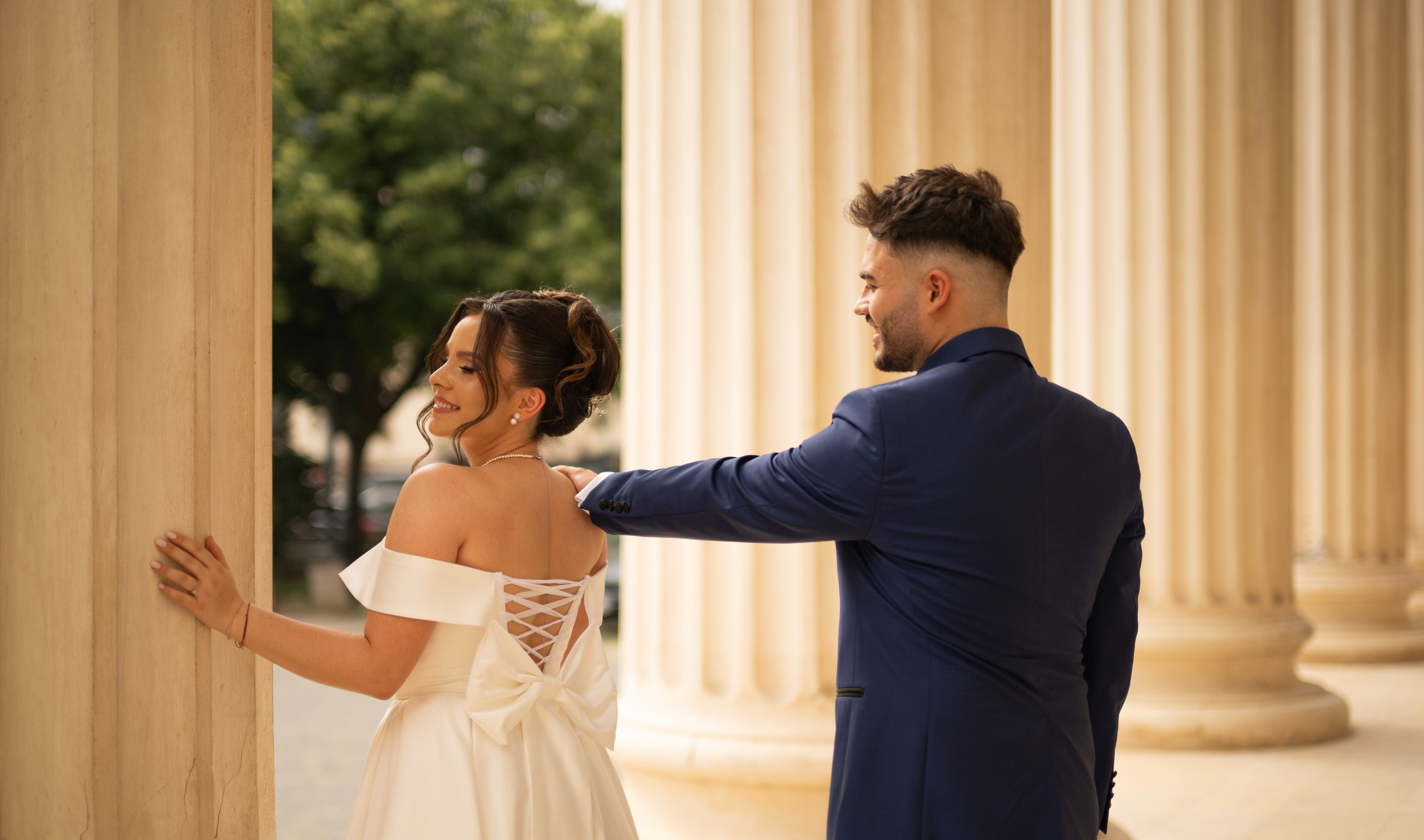 Civil Ceremony. Hand for photos