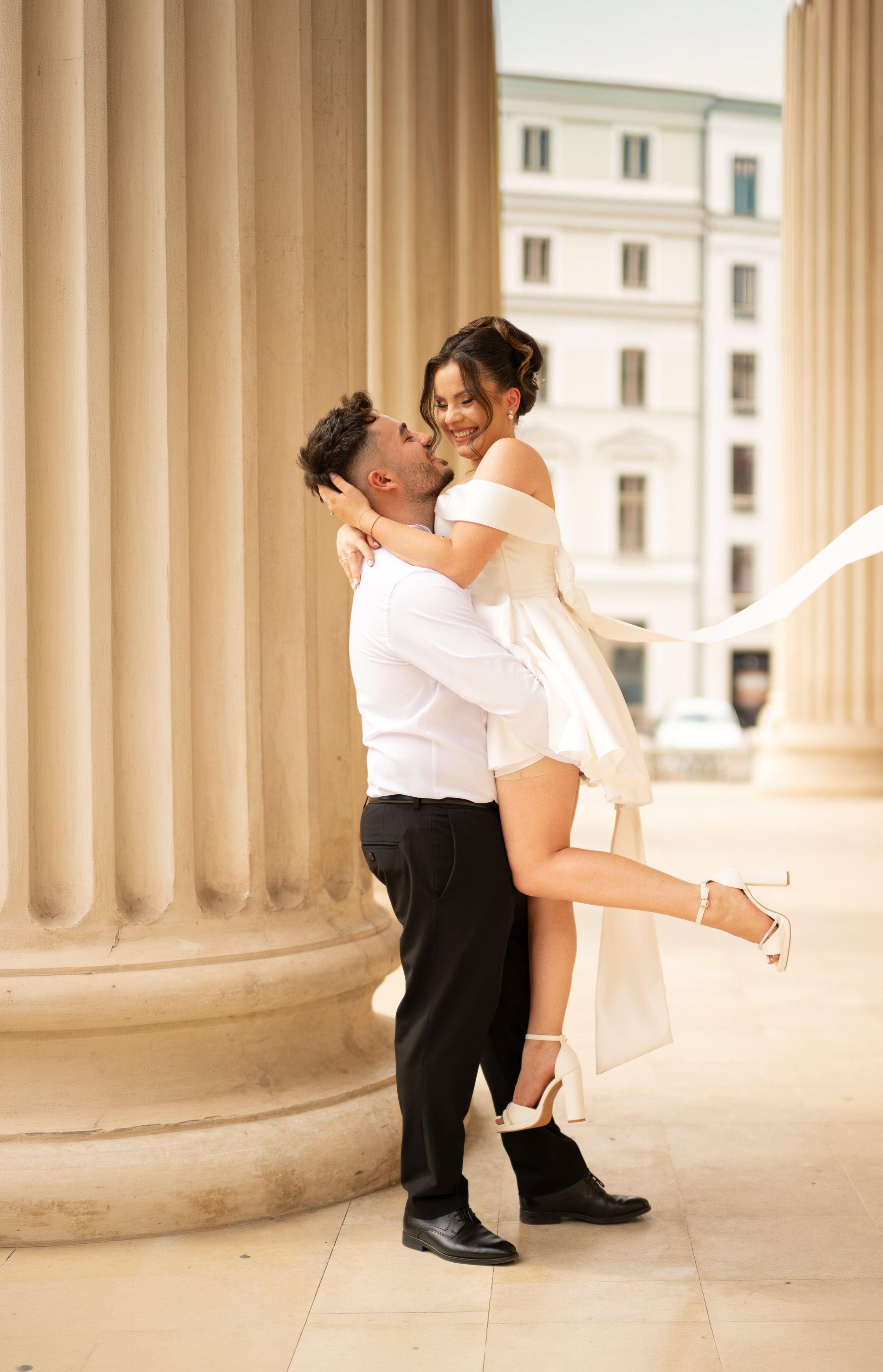 Civil Ceremony. Hand for photos