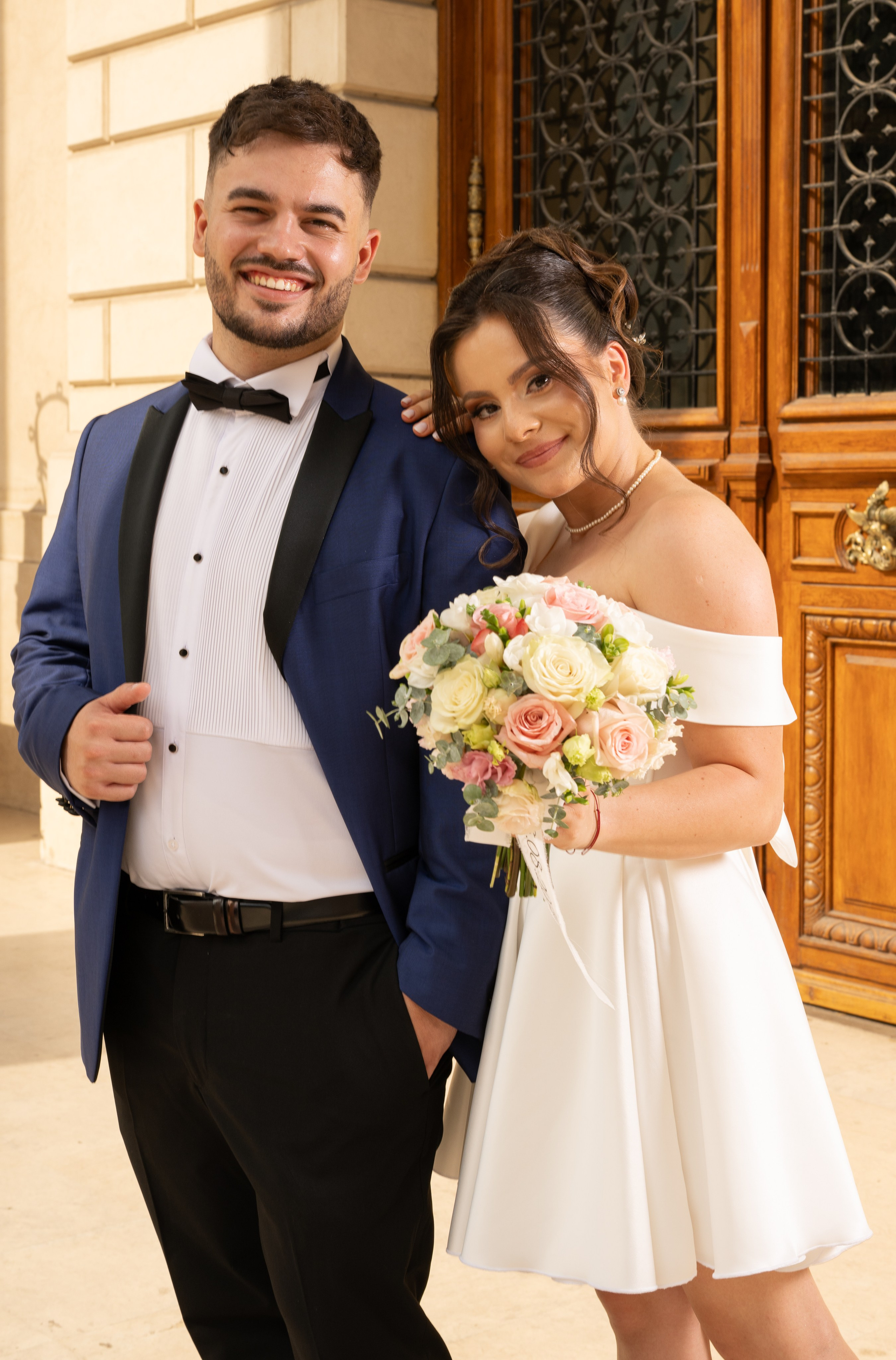 Civil Ceremony. Hand for photos