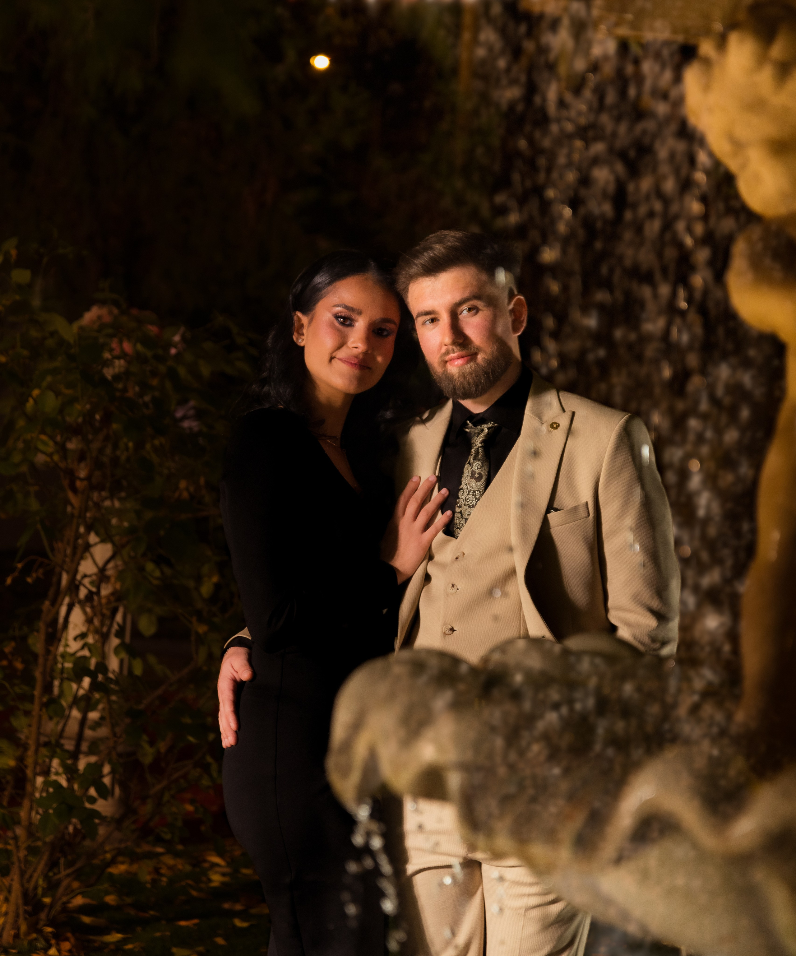 Couple. Hand for photos