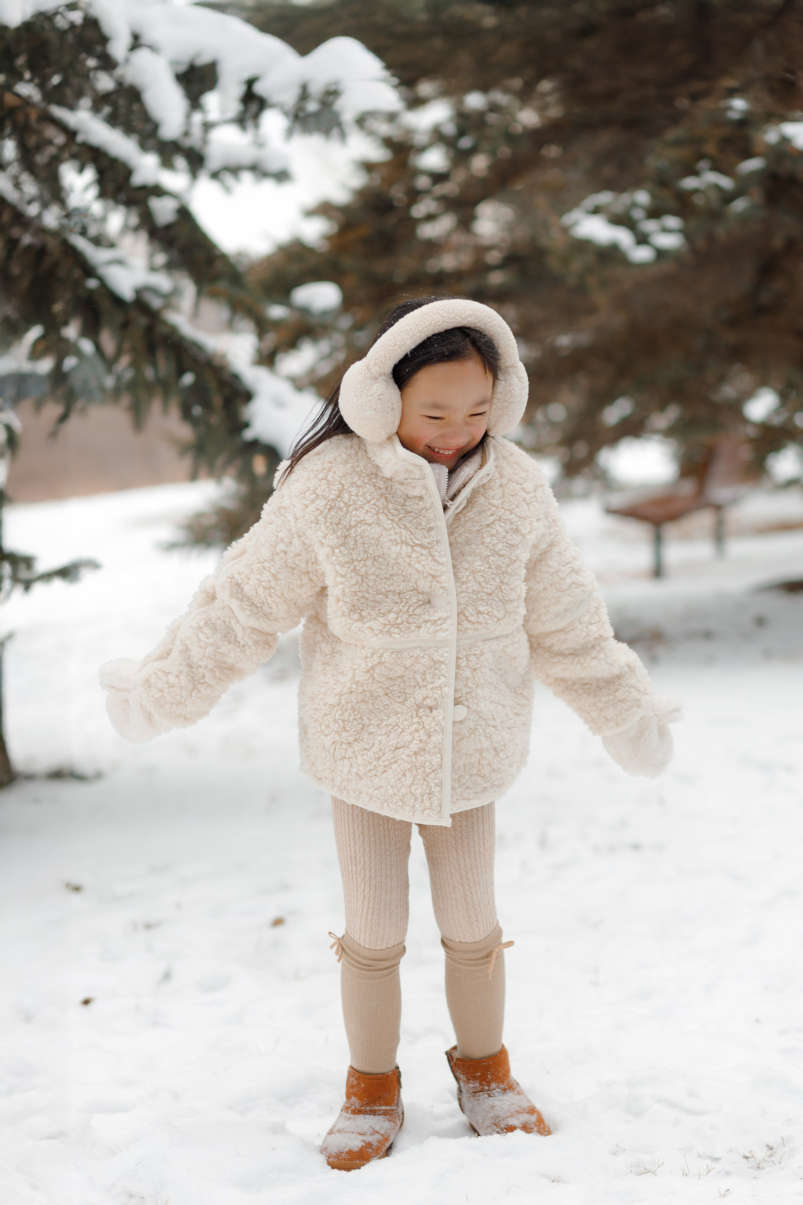 Family winter story. Home