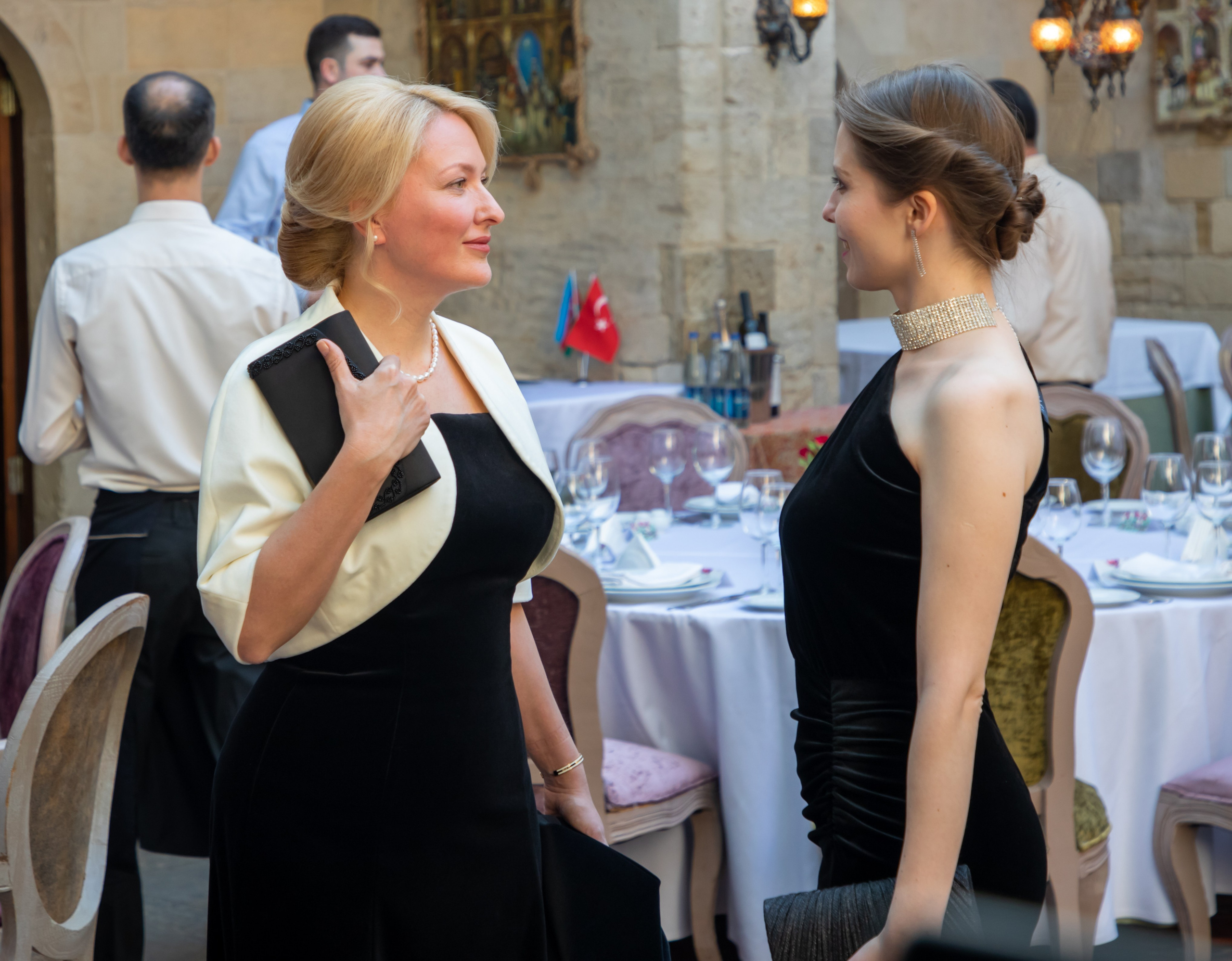 Gala-Dinner with the French Countess, the main etiquette expert Marie de Tilly. Baku Photographer