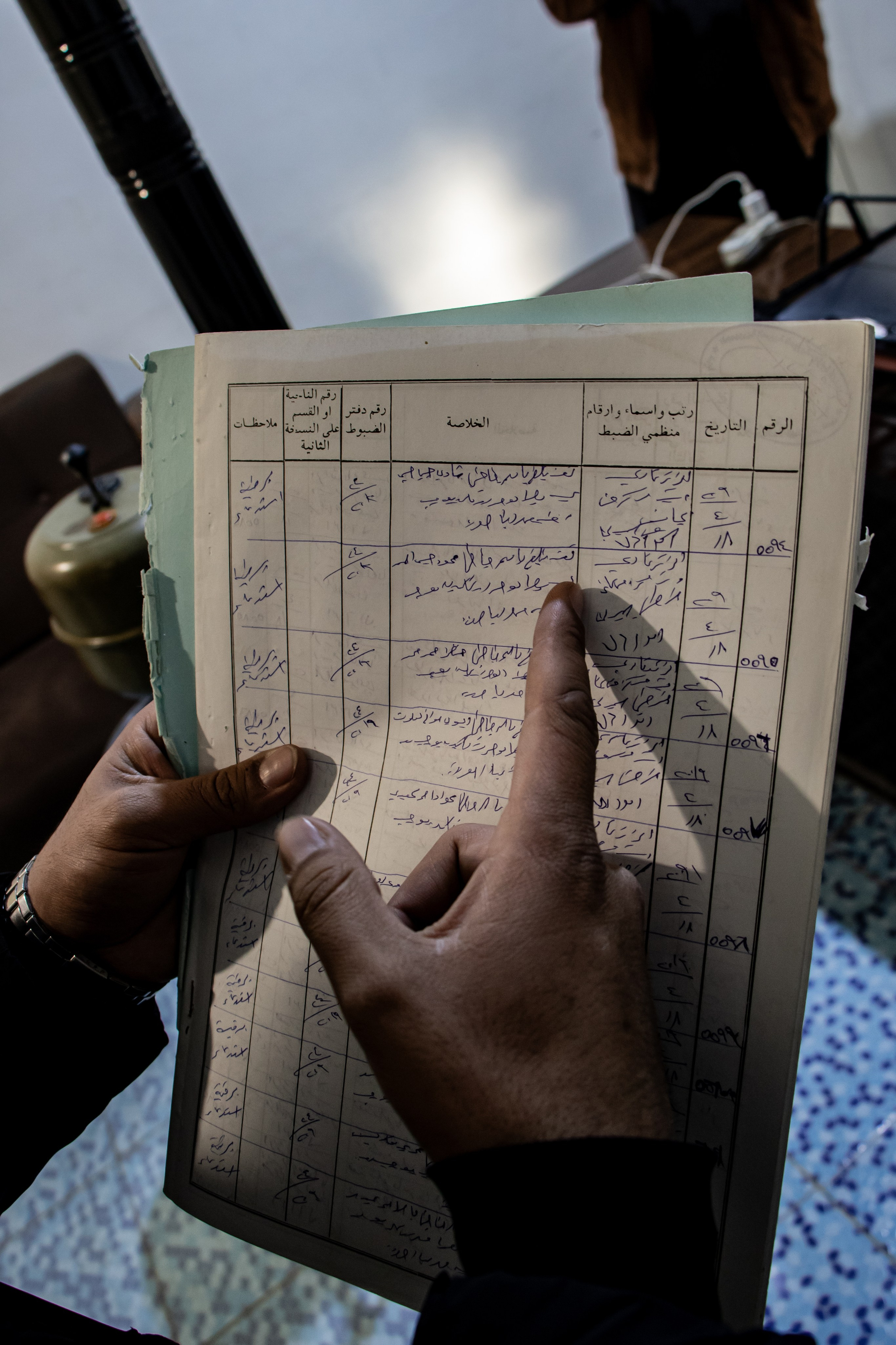 Registre sur les crimes et prisonniers sous le régime Assad découvert par l'association Syrian Missing Person.