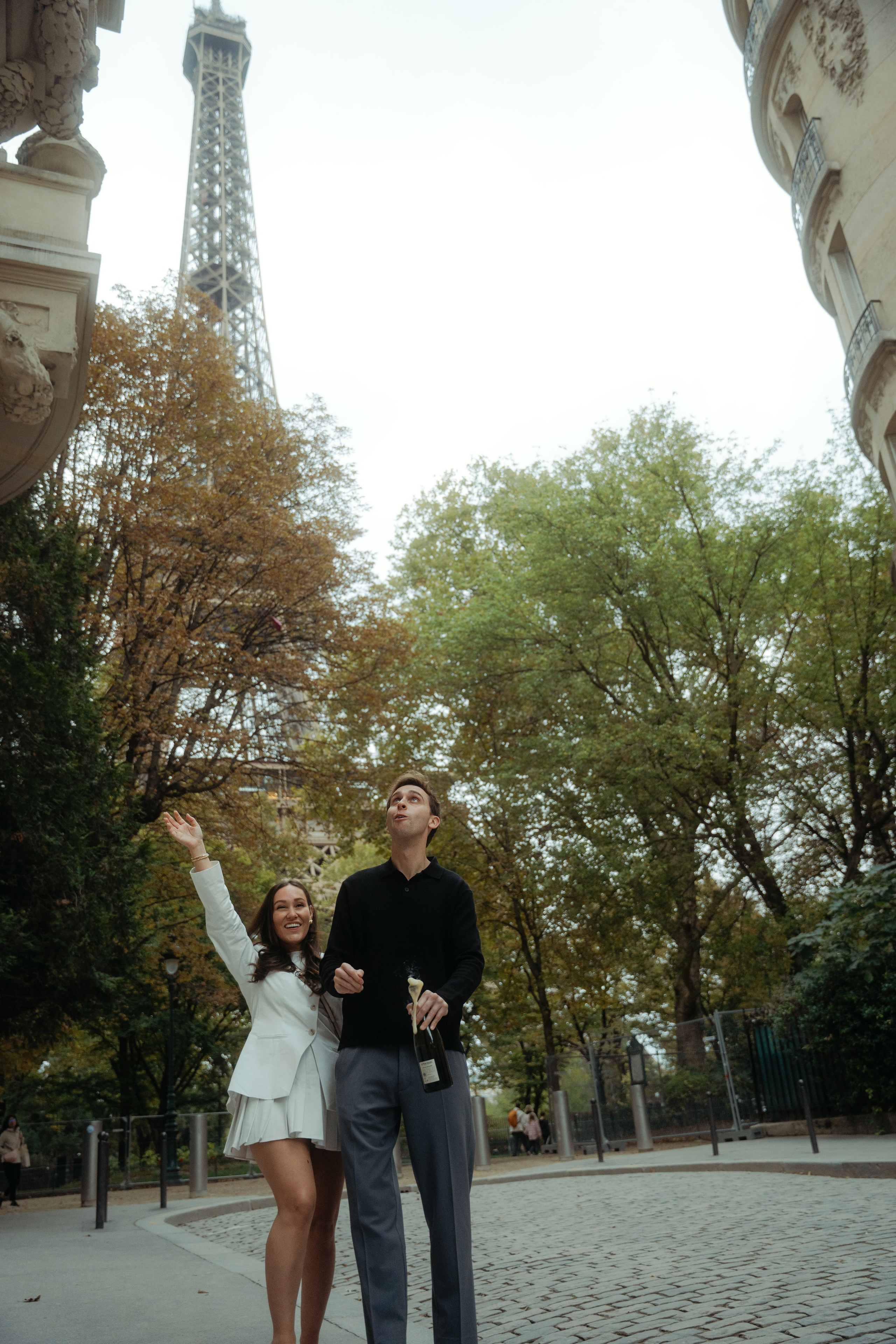 Alyssa & Dane — Fall, Evening, Eiffel Tower. Фотограф в Париже Полина Осипова