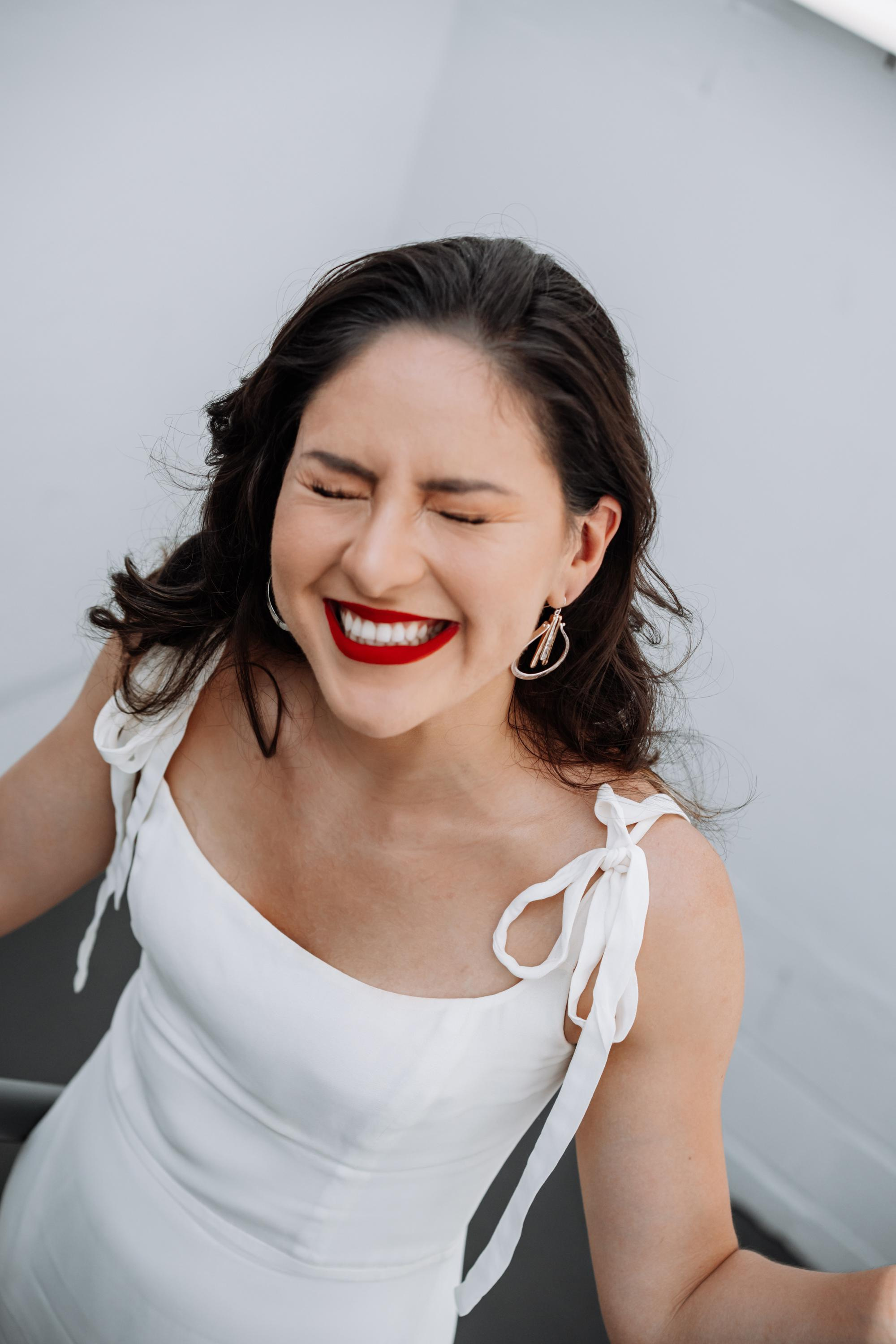 Photo shoot on the roof. Portrait and wedding photographer in New York