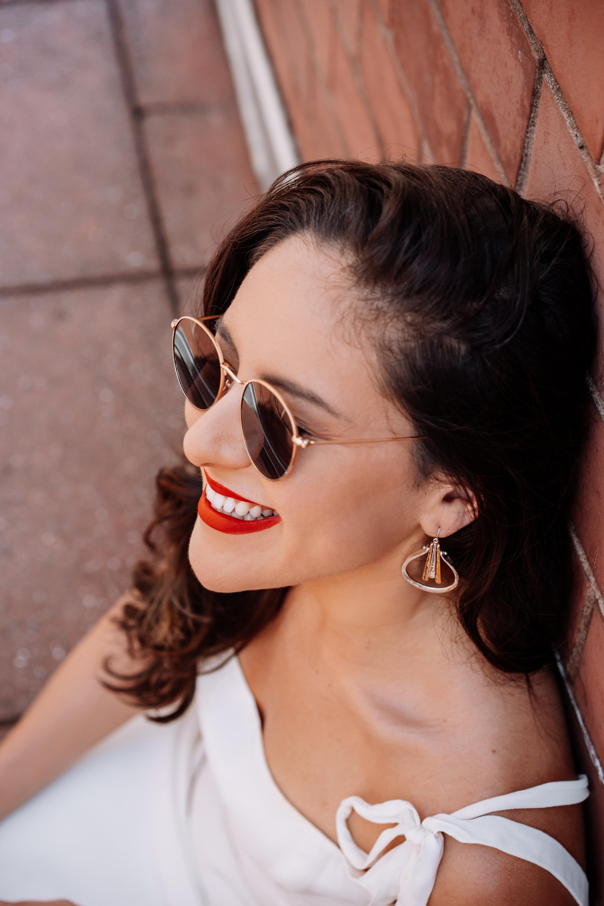 Photo shoot on the roof. Portrait and wedding photographer in New York