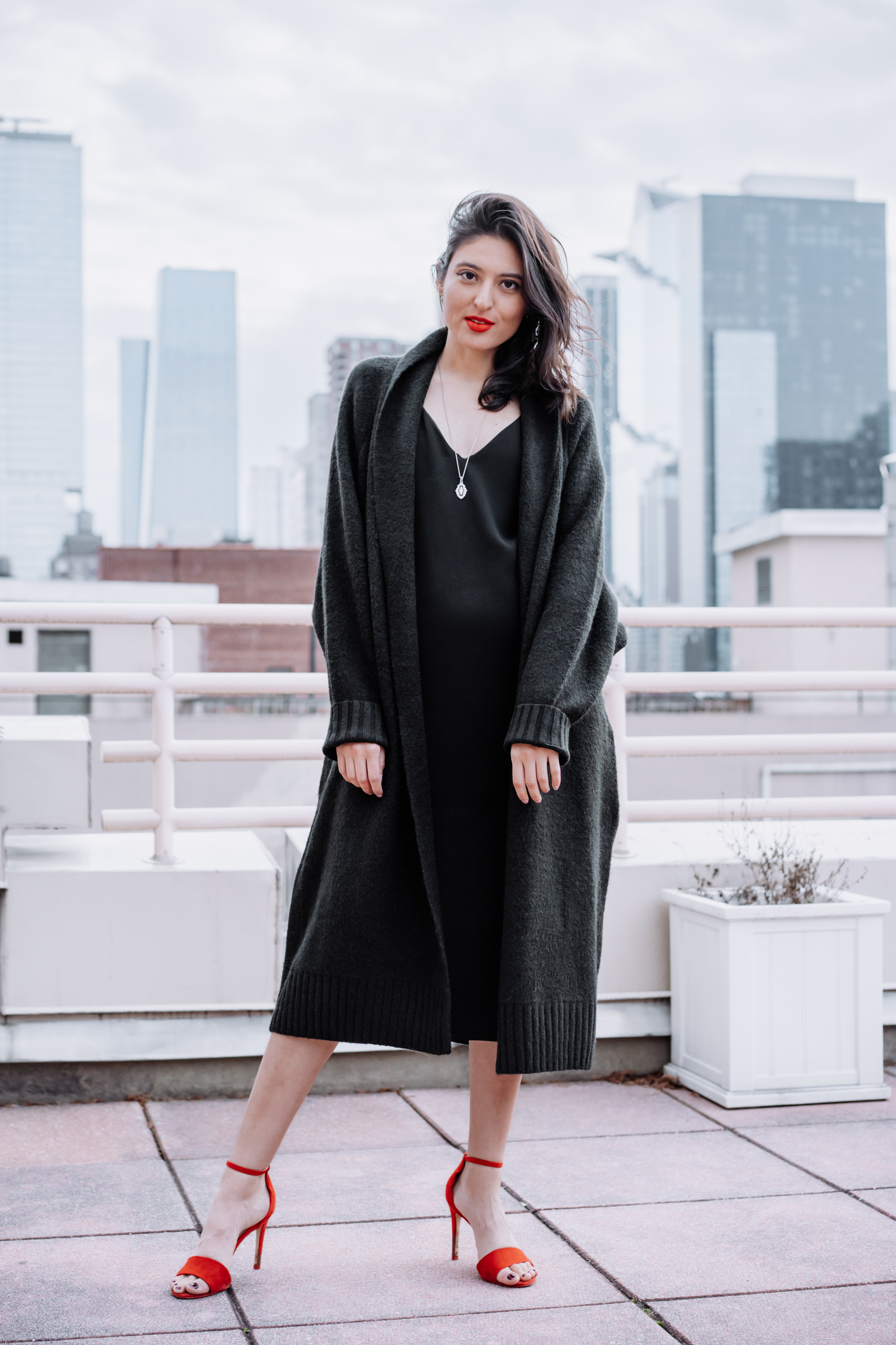 Classic photo session on the roof top. Portrait and wedding photographer in New York