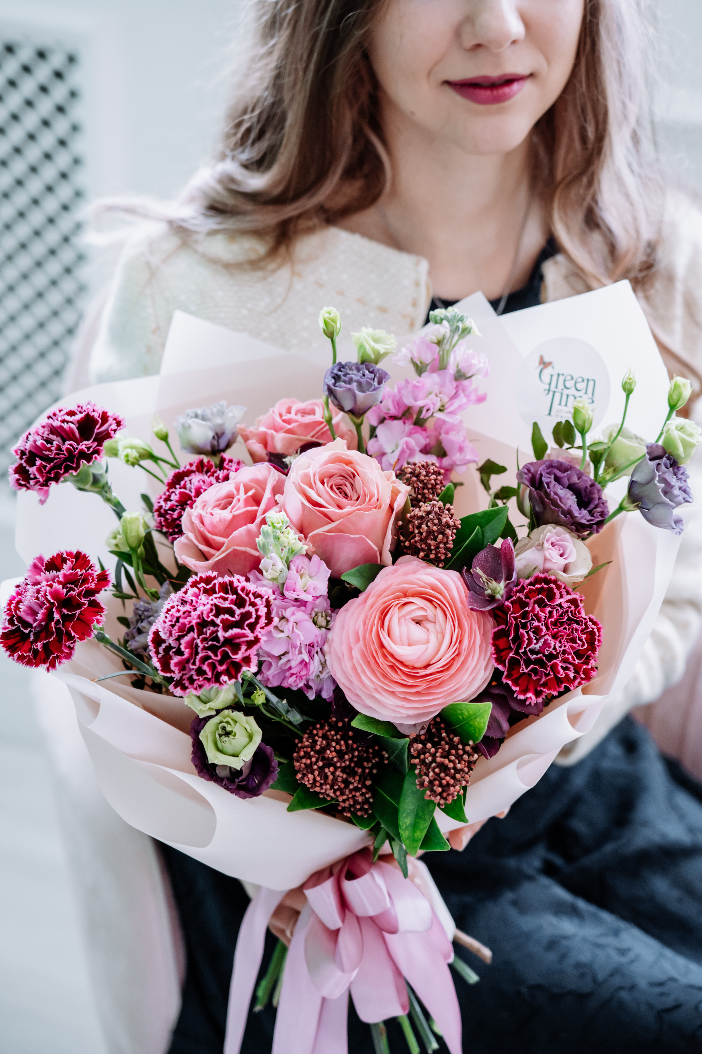 Studio shooting for flower site. Portrait and wedding photographer in New York