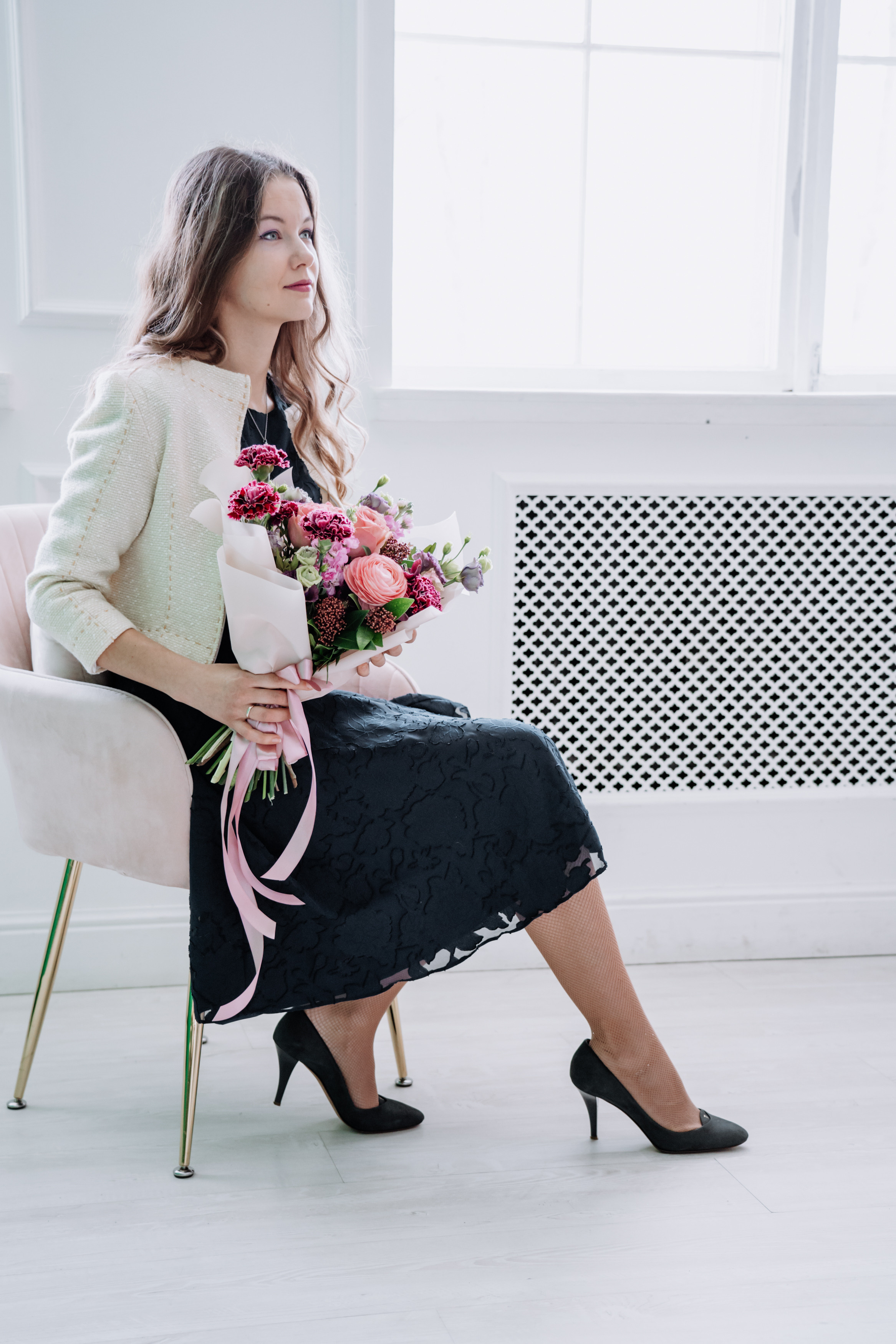 Studio shooting for flower site. Portrait and wedding photographer in New York