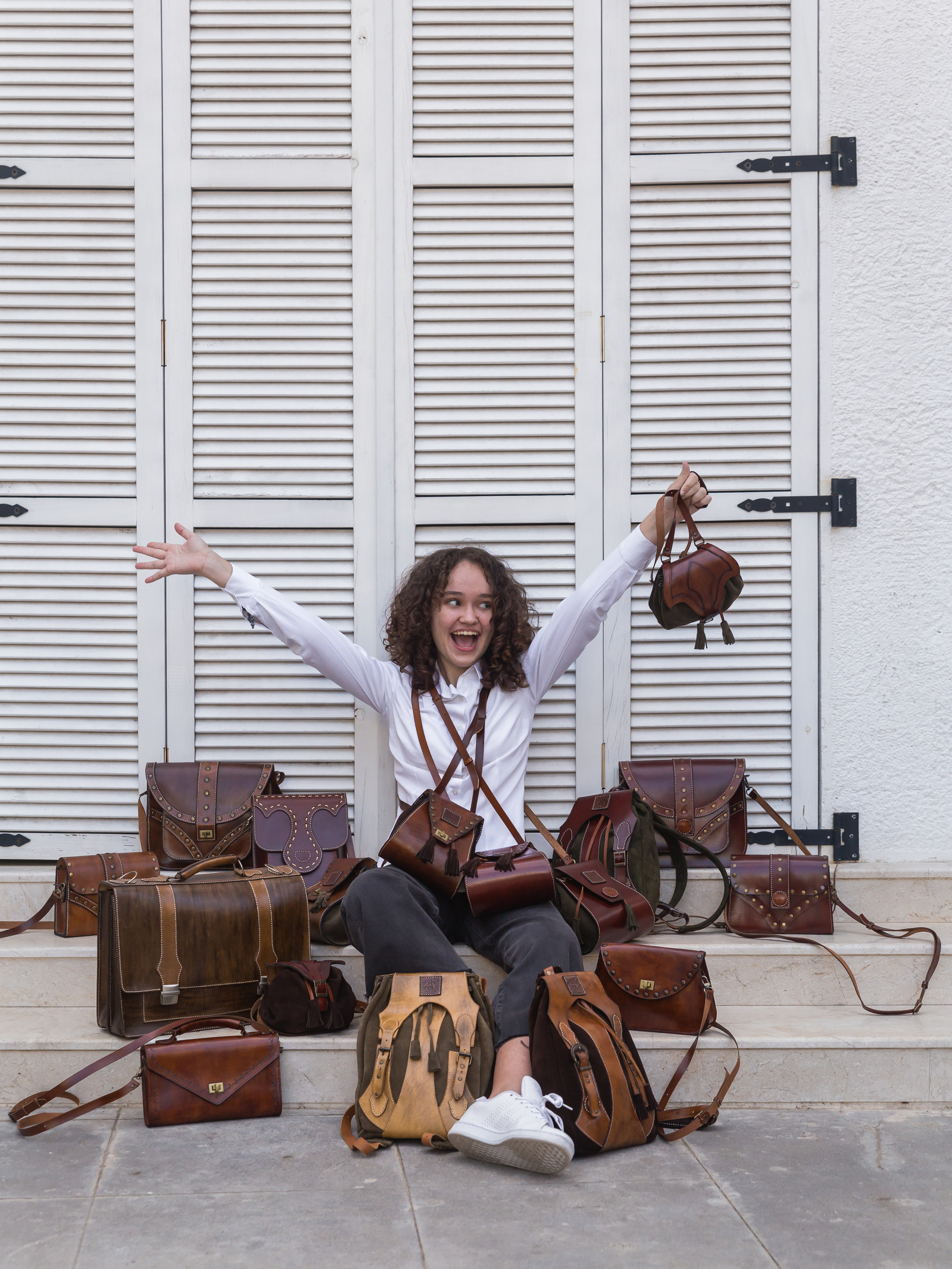 Photography of handmade leather bags