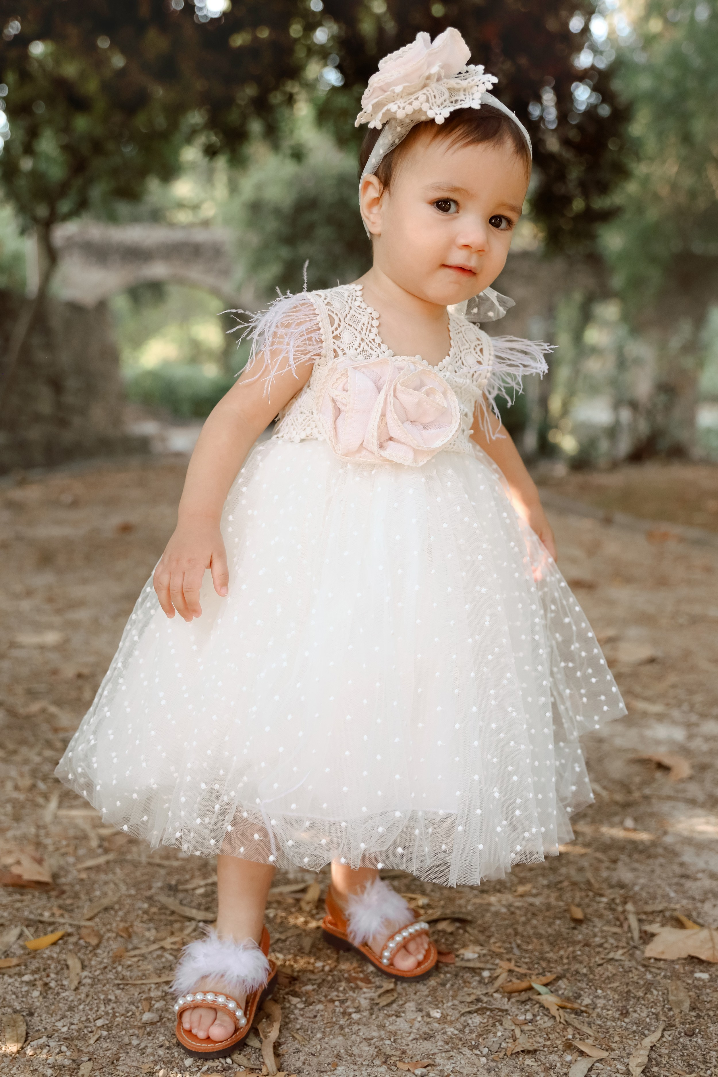 The baby girl's portrait. Greece, Rhodes island