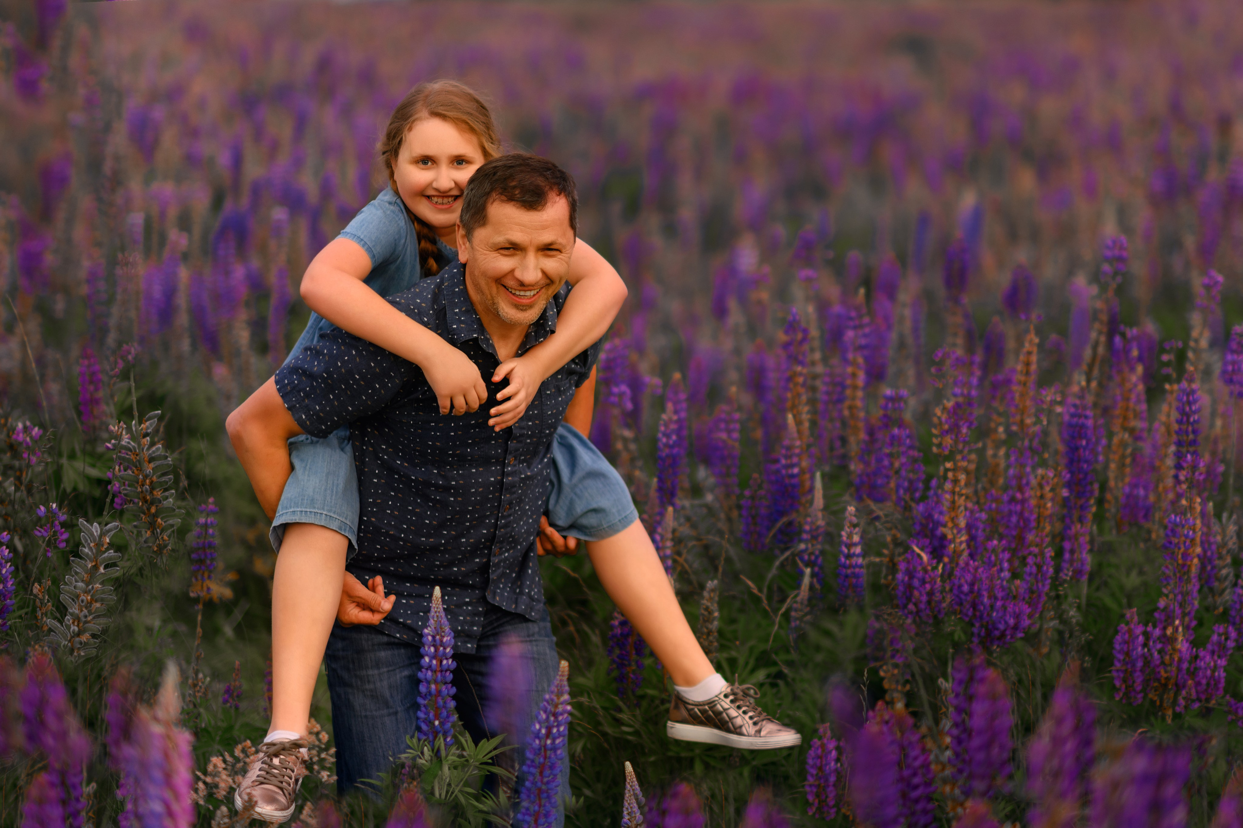 Field of lupines. Wedding & portrait photography in the Seattle Area. Helen Michelle photographer
