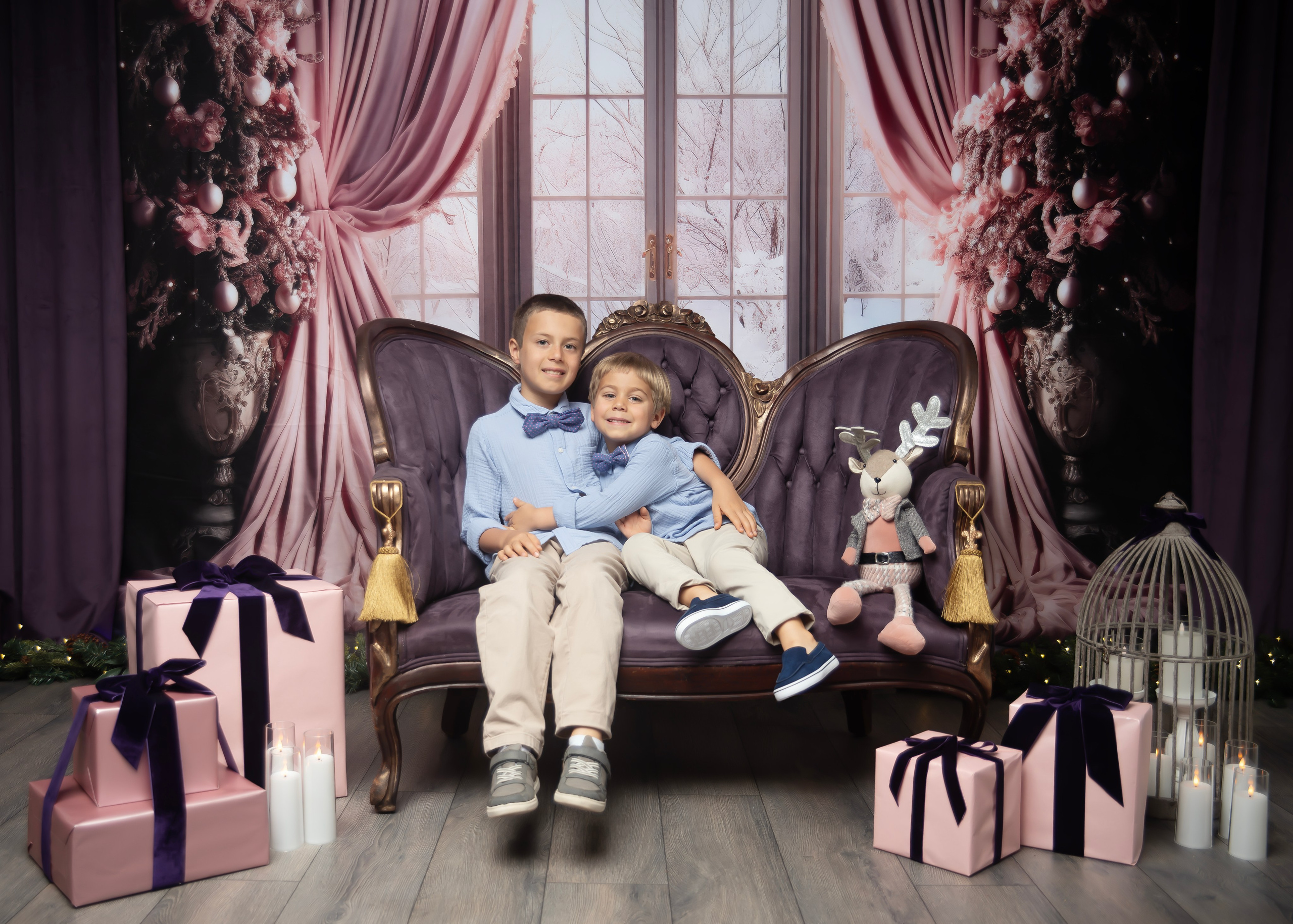 Purple Christmas MINIS. Portrait, kids and family photographer in Wesley Chapel Alina Alice Osipova