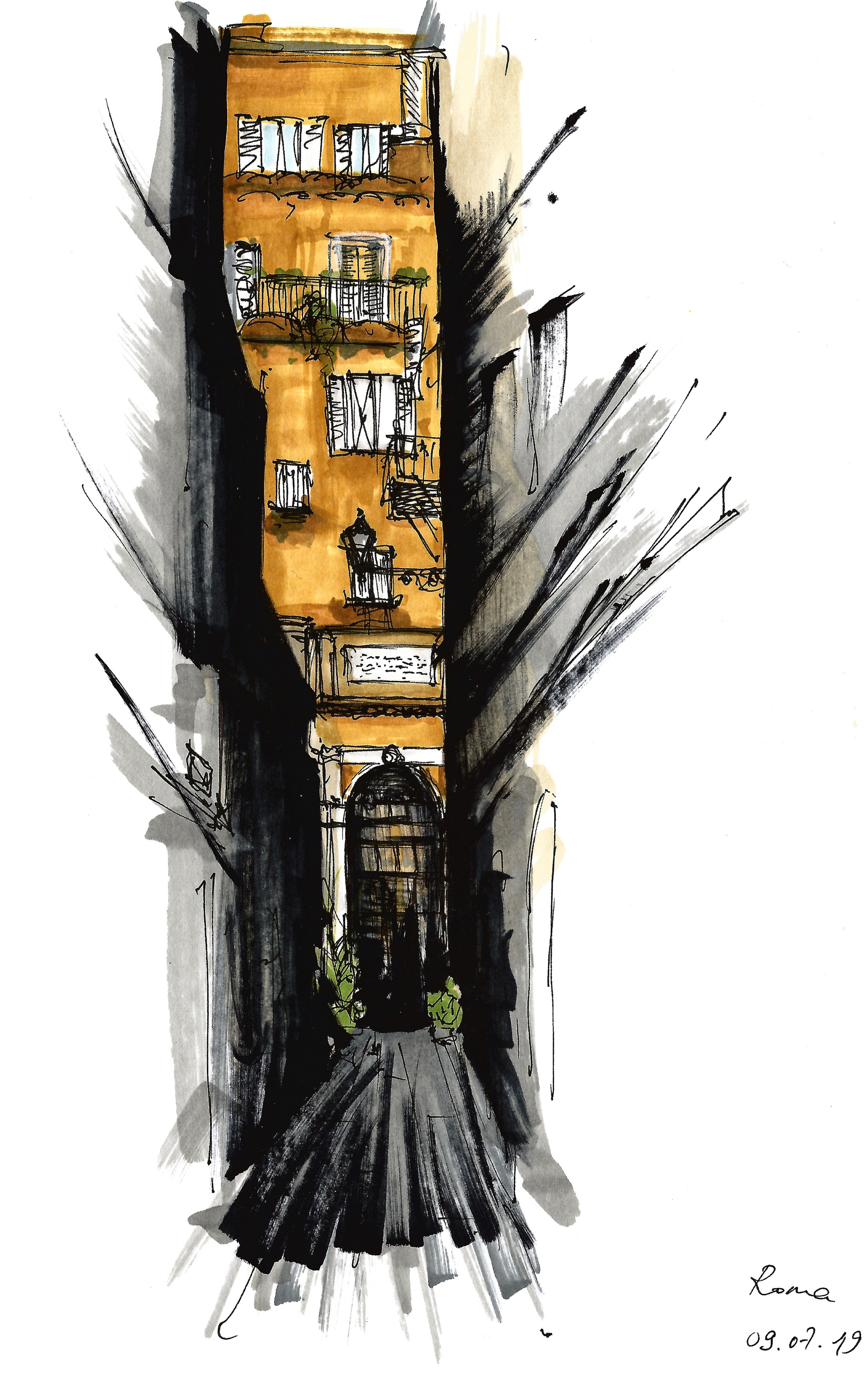 Urban views. Angelina Sorokopud. Artist in Strasbourg