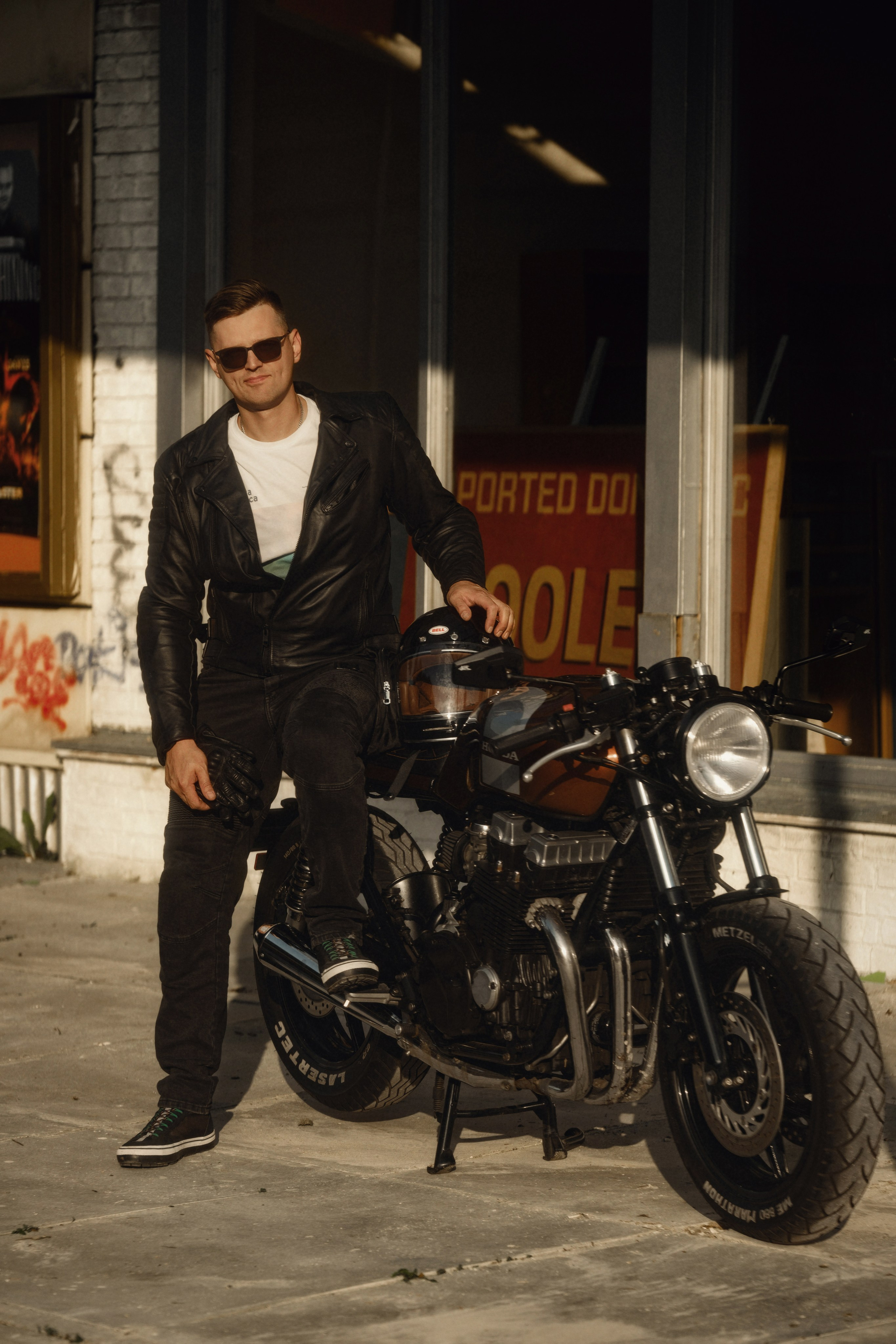 Café Racer Style Photography — Brutal Man & Custom Bike