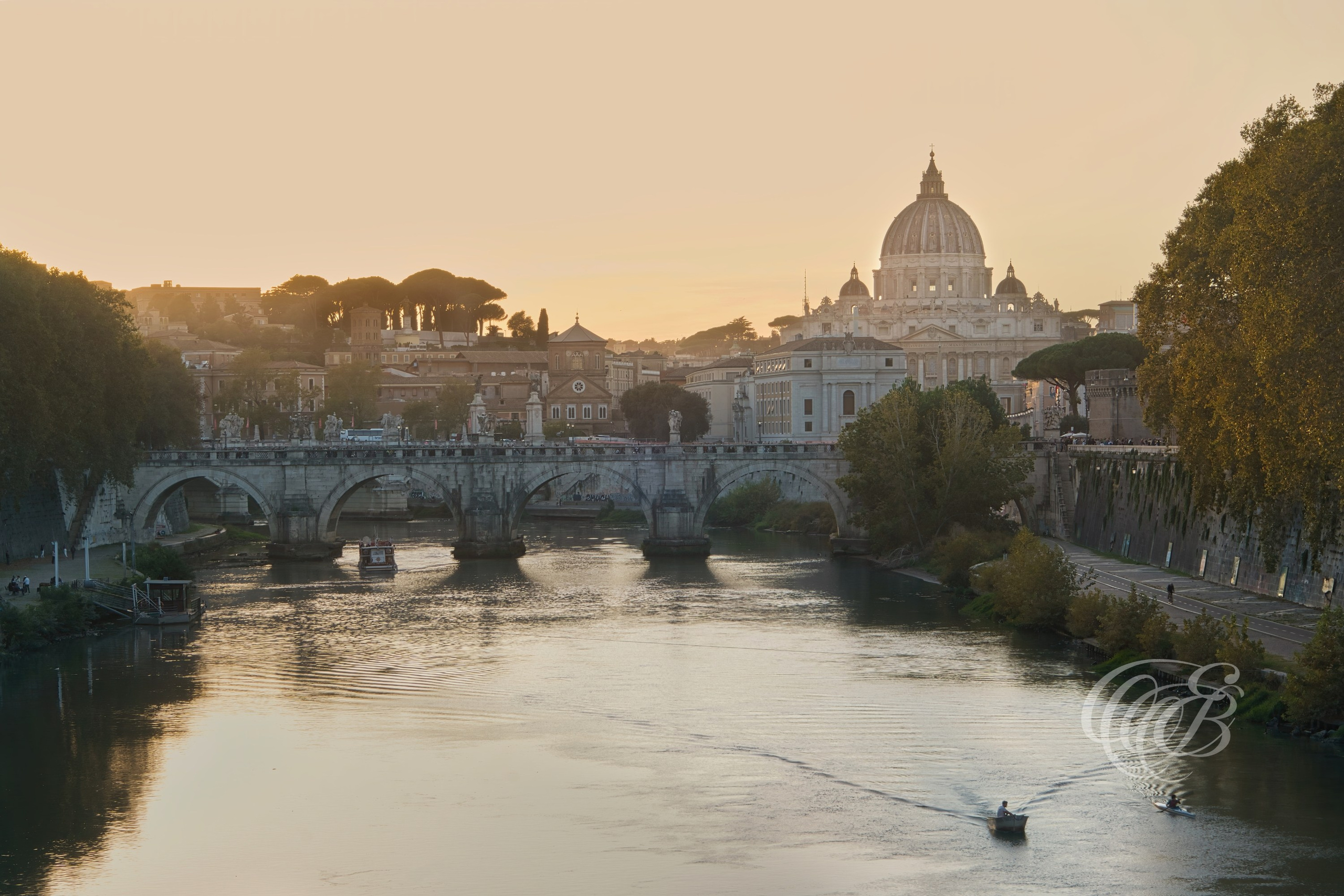 Photography of Italy — Rome, Ponte Sant’Angelo & Saint Peter’s Dome — Eduardo Bartoli Fine Art & Travel Photography