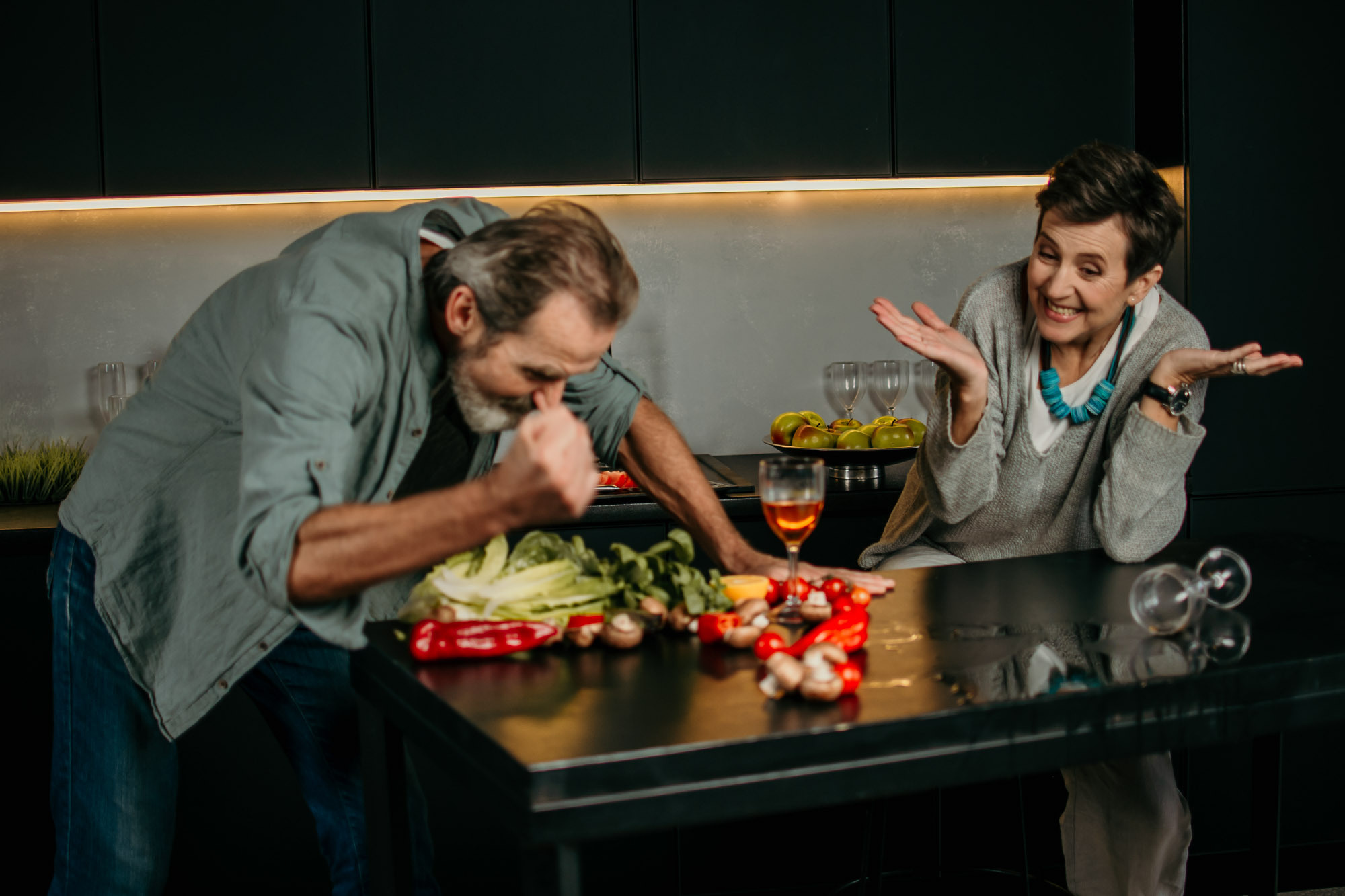 Crazy Kitchen Mood. Family Lifestyle Photography