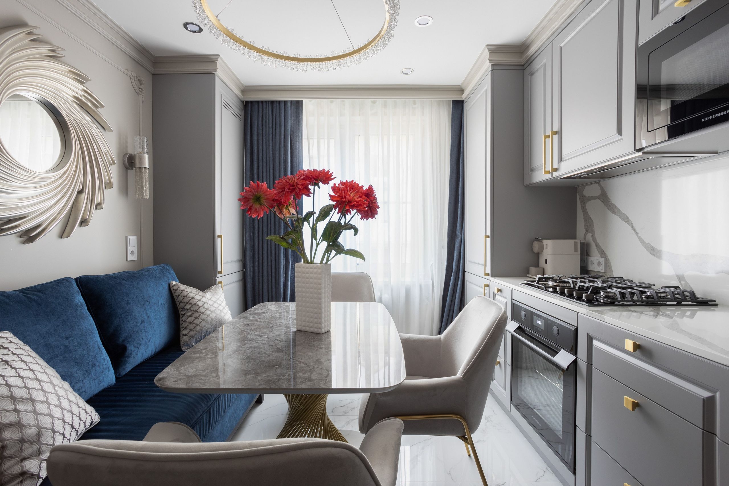 Modern apartment kitchen interior - photographer Andrey Dunin