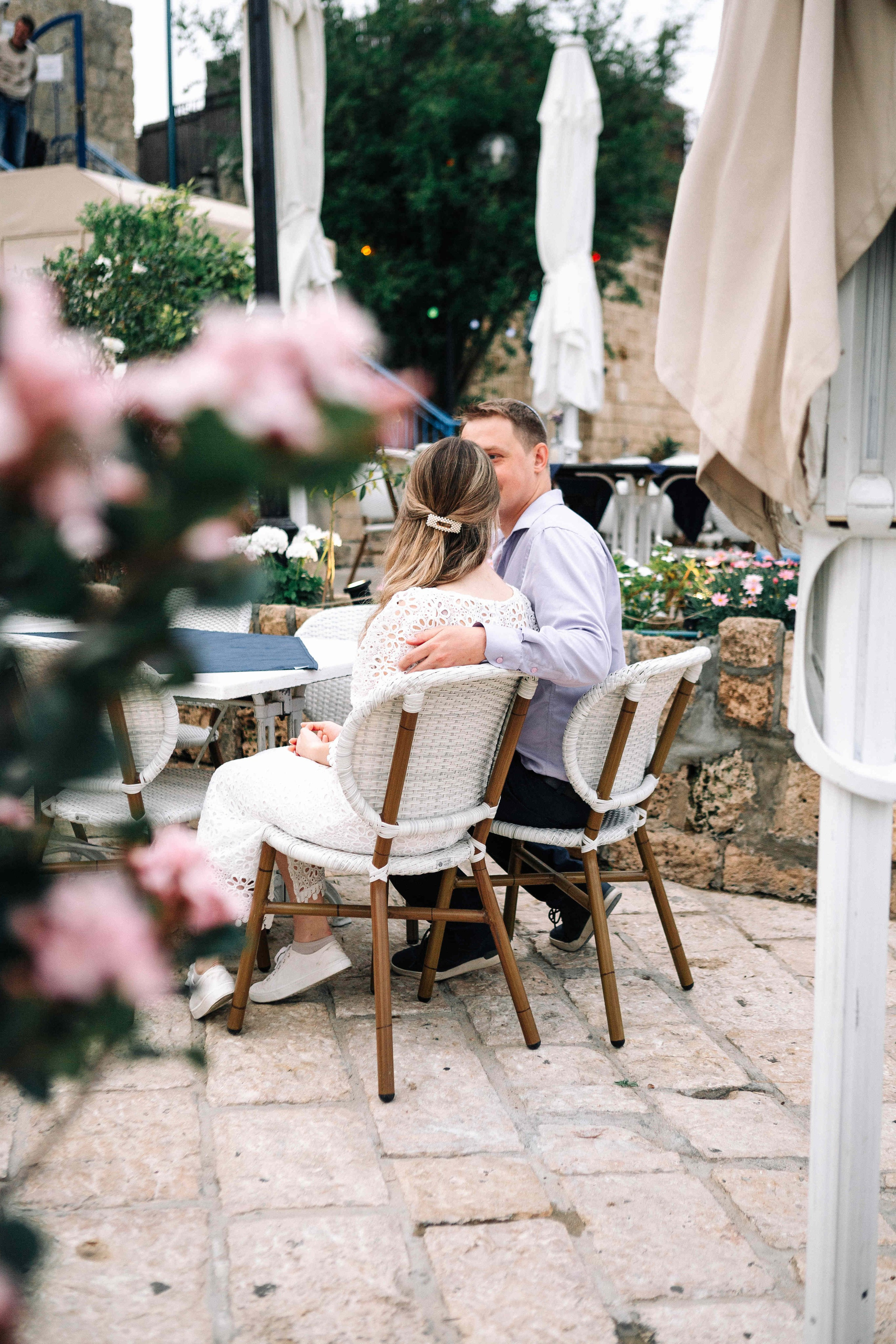 LOVERS IN JAFFO. PHOTOGRAPHER IN ISRAEL