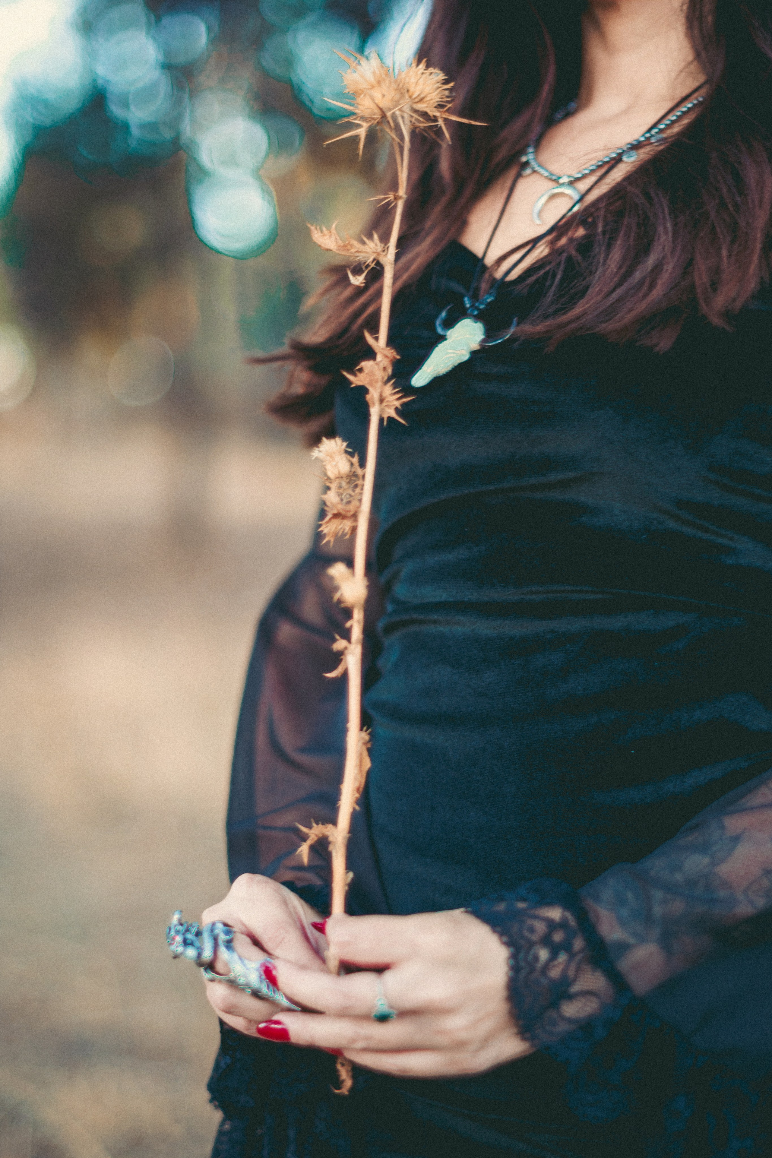 Nadia as the Forest witch. Photographer in Greece Kristina