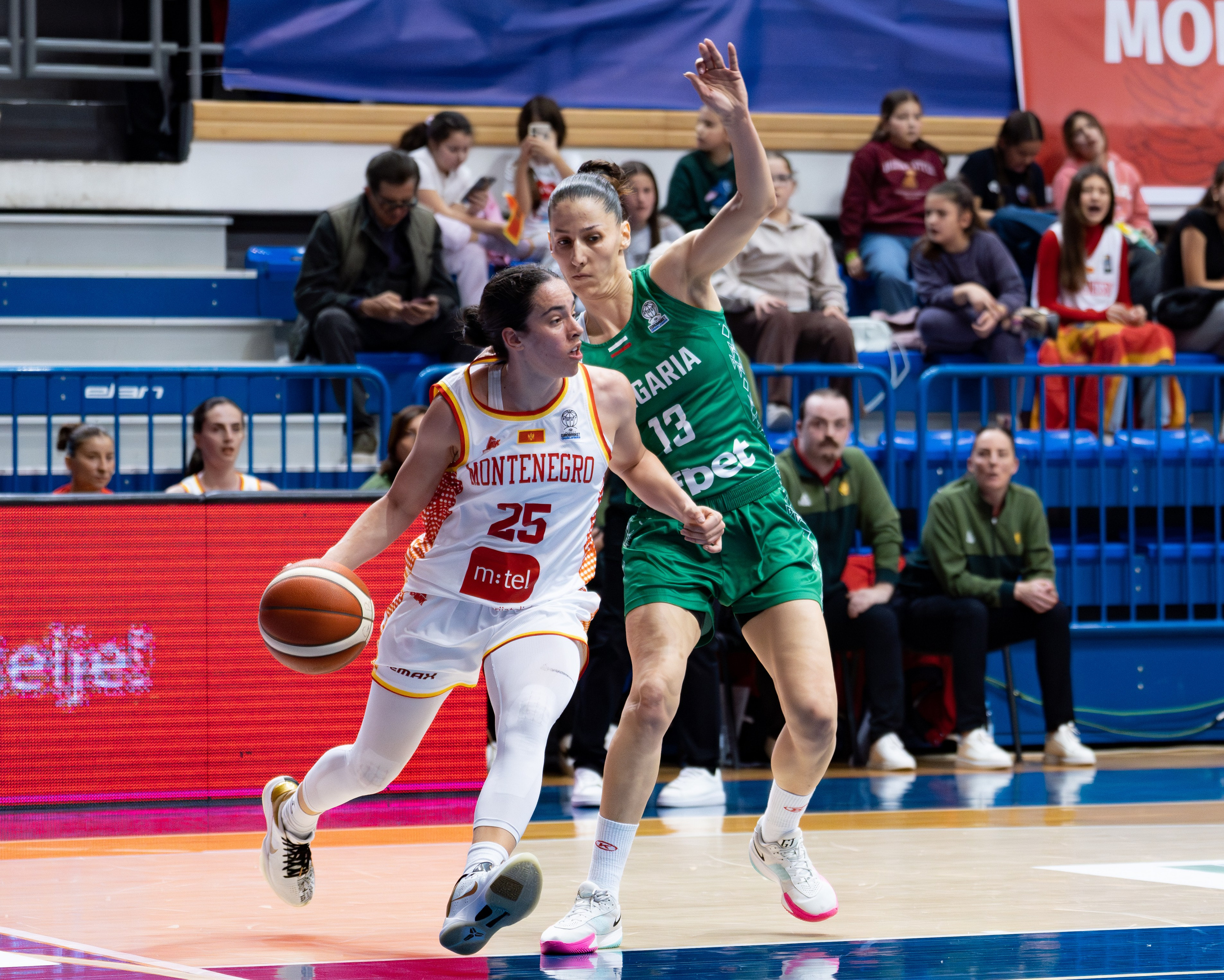 EuroBasket 2027 qualification Montenegro vs Bulgaria. Sports photography