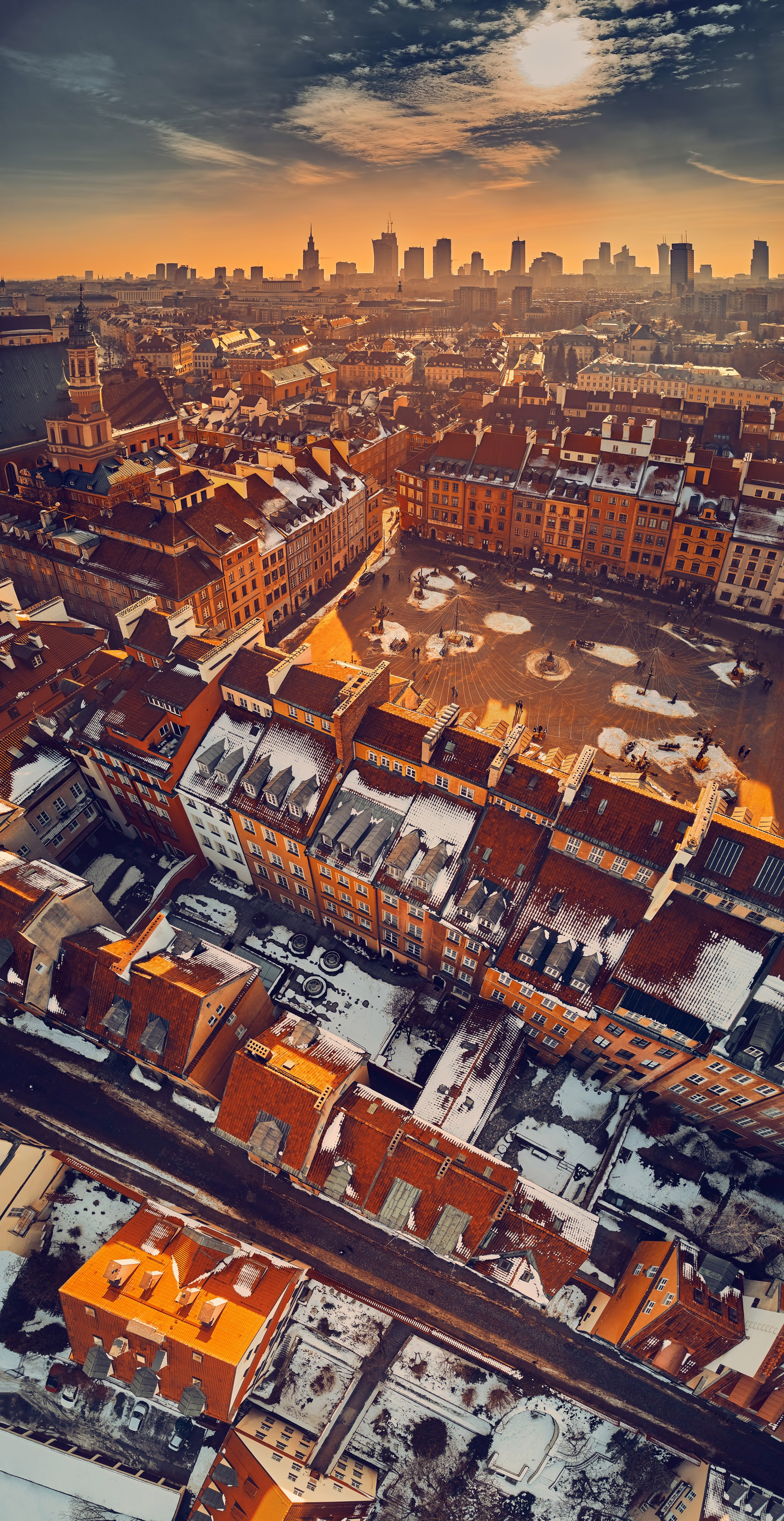 Lotnicza dronowa fotografia Warszawy - Miasto widziane z lotu ptaka. Андрей Шипилов — Фотография & Видеография