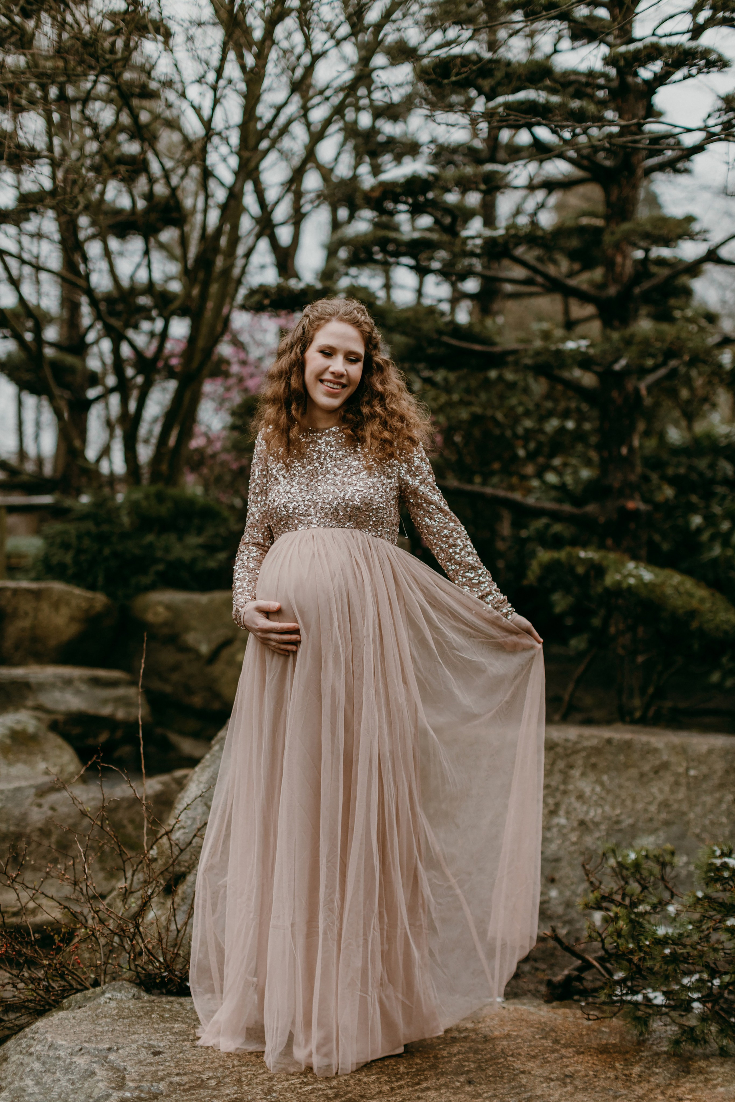 Babybauch-Fotoshooting in Planten un Blomen in Hamburg. Maria Chistyakovа — Fotografin in Karlsruhe, Baden-Baden und Umgebung