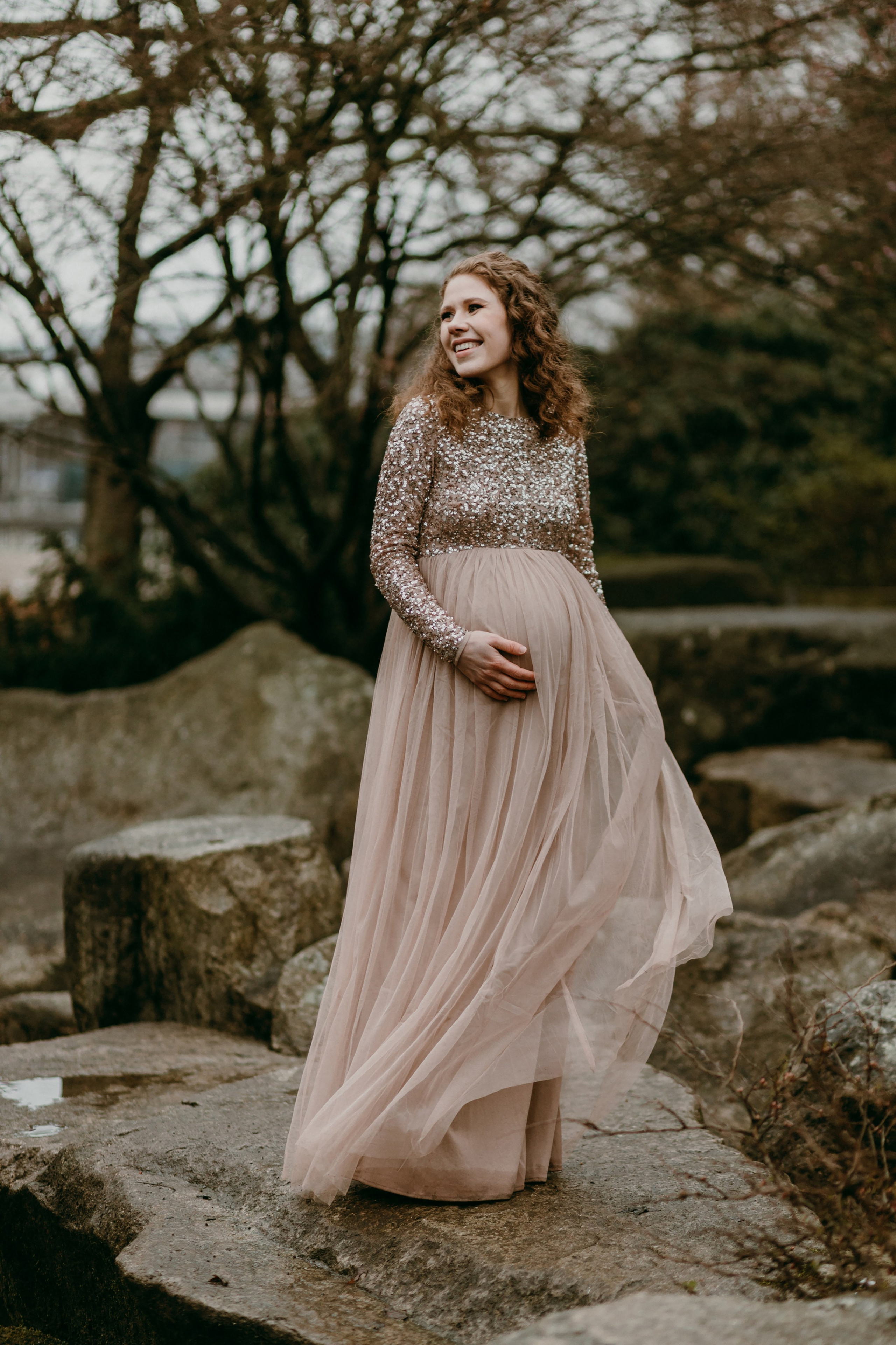 Babybauch-Fotoshooting in Planten un Blomen in Hamburg. Maria Chistyakovа — Fotografin in Karlsruhe, Baden-Baden und Umgebung