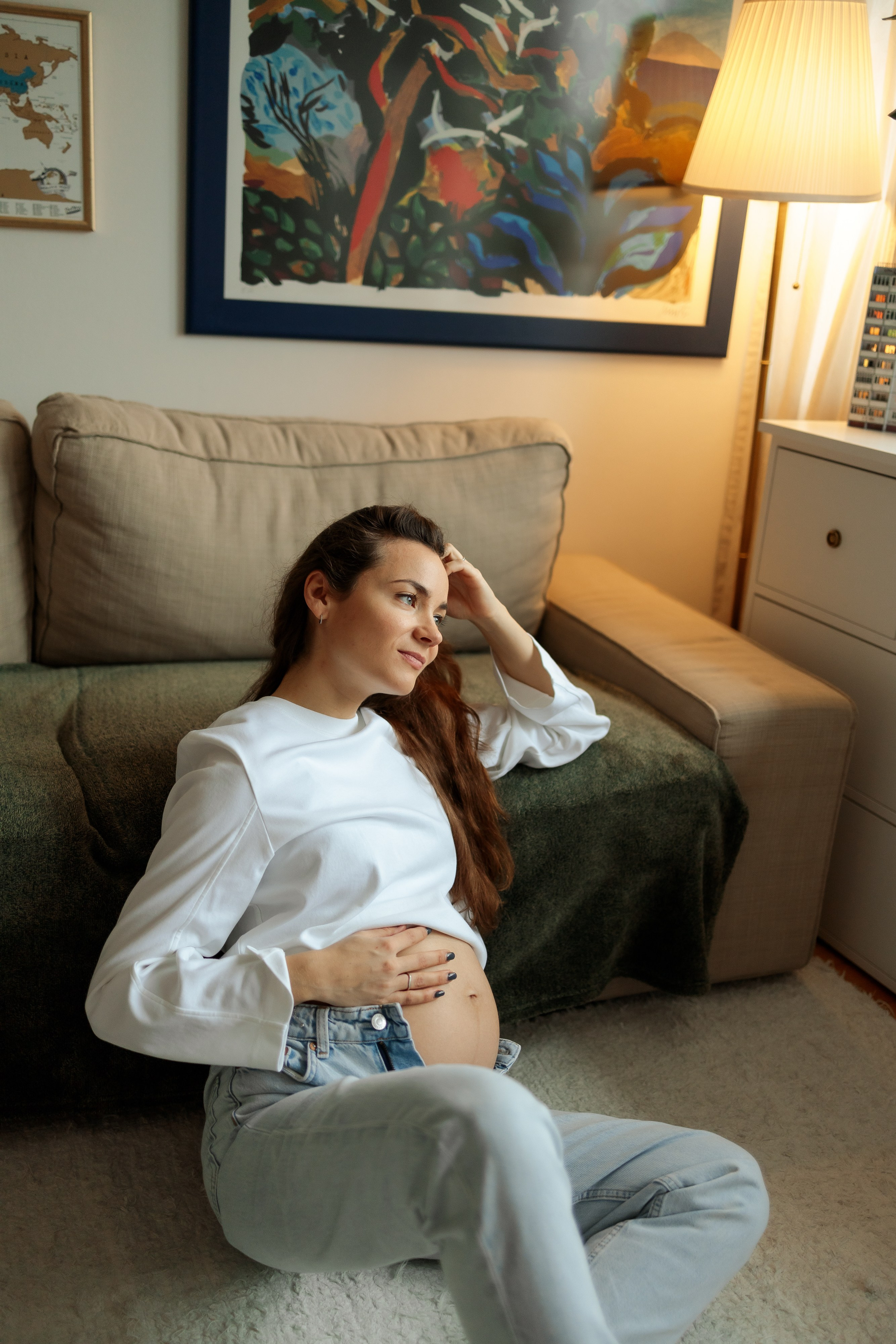 Pregnancy shooting at home. Elena Gorobets. Photographer in Zagreb