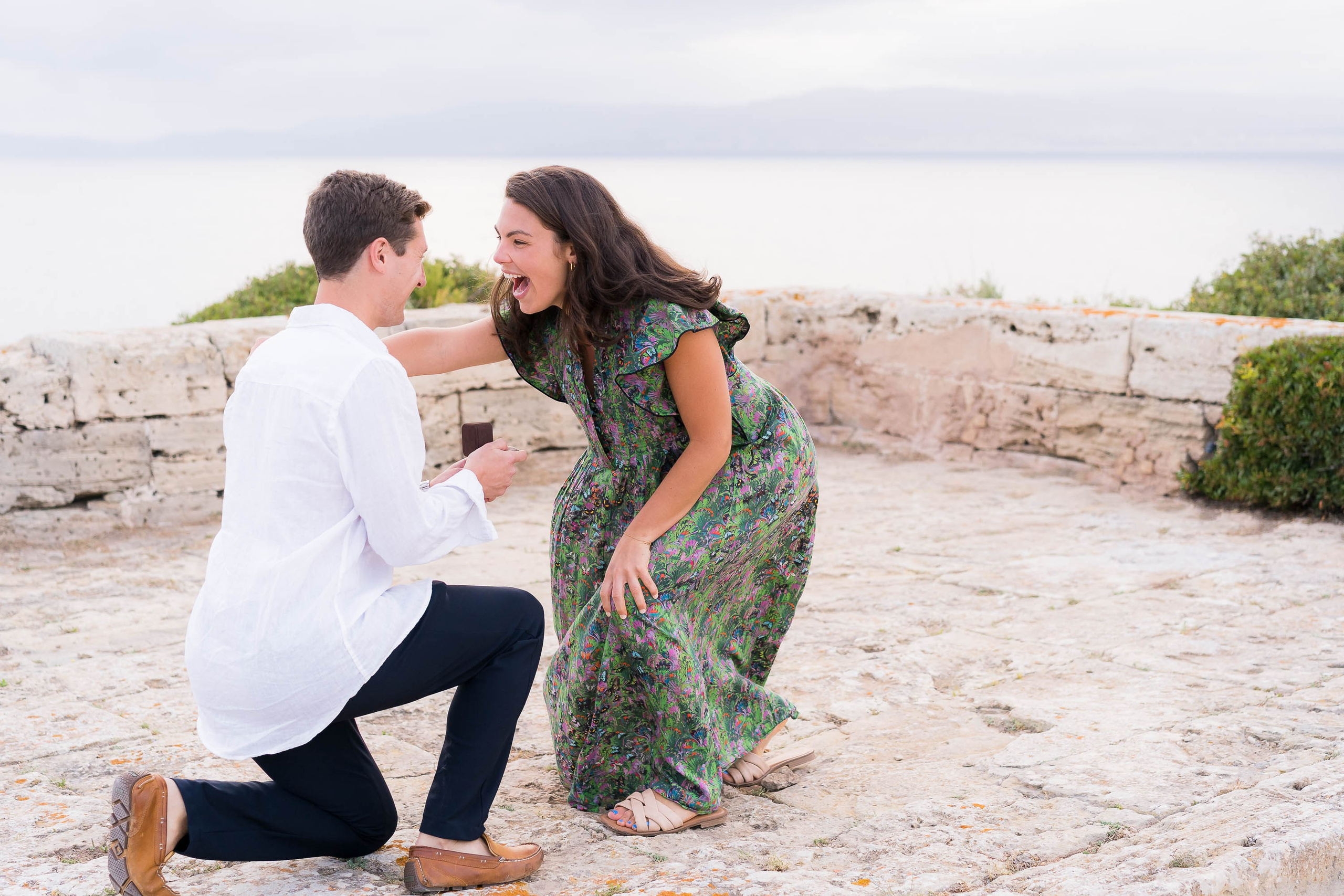 Burst of tears and laughter at Cap Rocat Venue Wedding Proposal