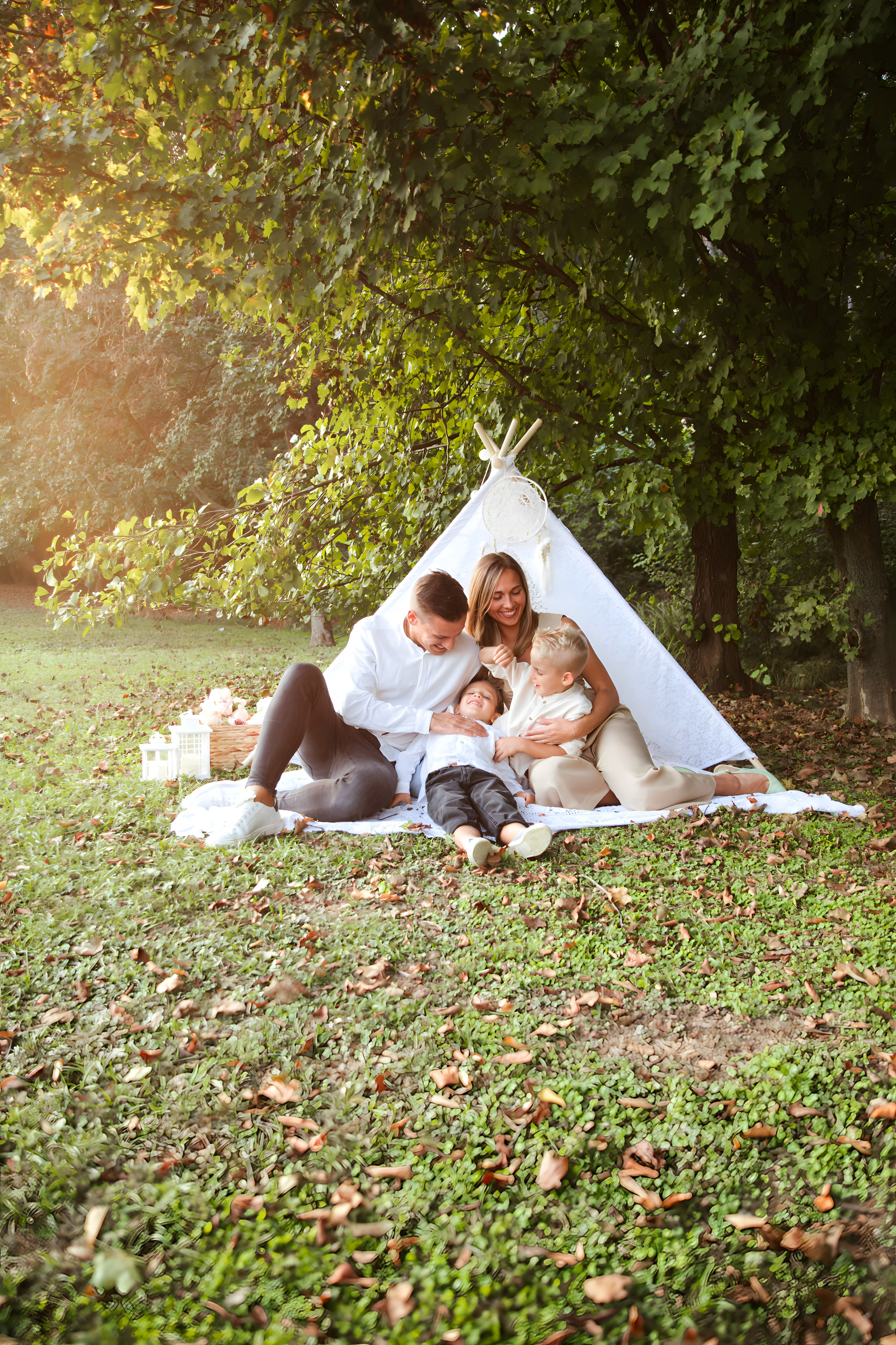Maggie e la sua bellissima famiglia. Luci e Capricci Photography