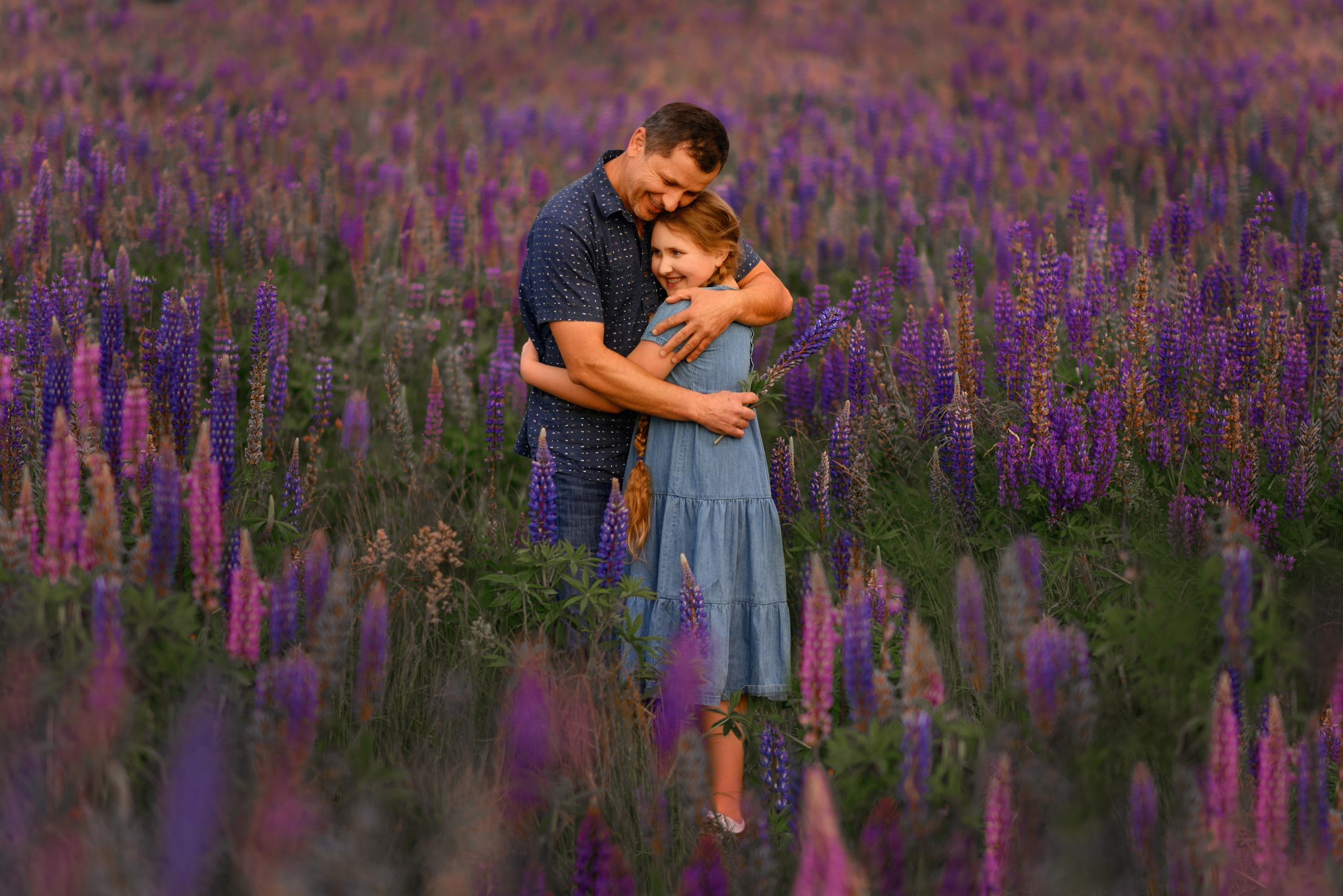Field of lupines. Wedding & portrait photography in the Seattle Area. Helen Michelle photographer