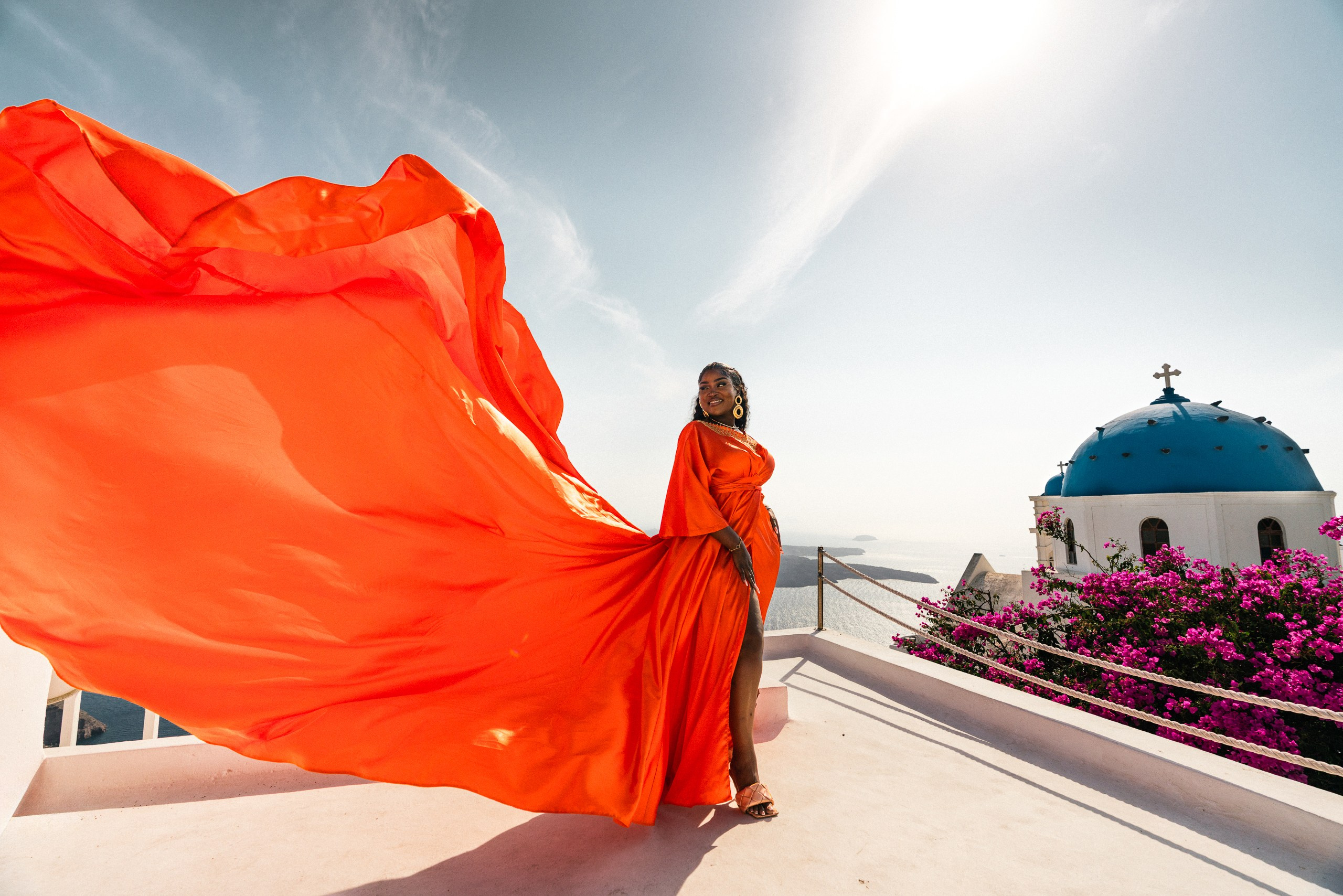 Queen. Denny Savon — Photographer in Santorini | Weddings, Love Stories & Flying Dress