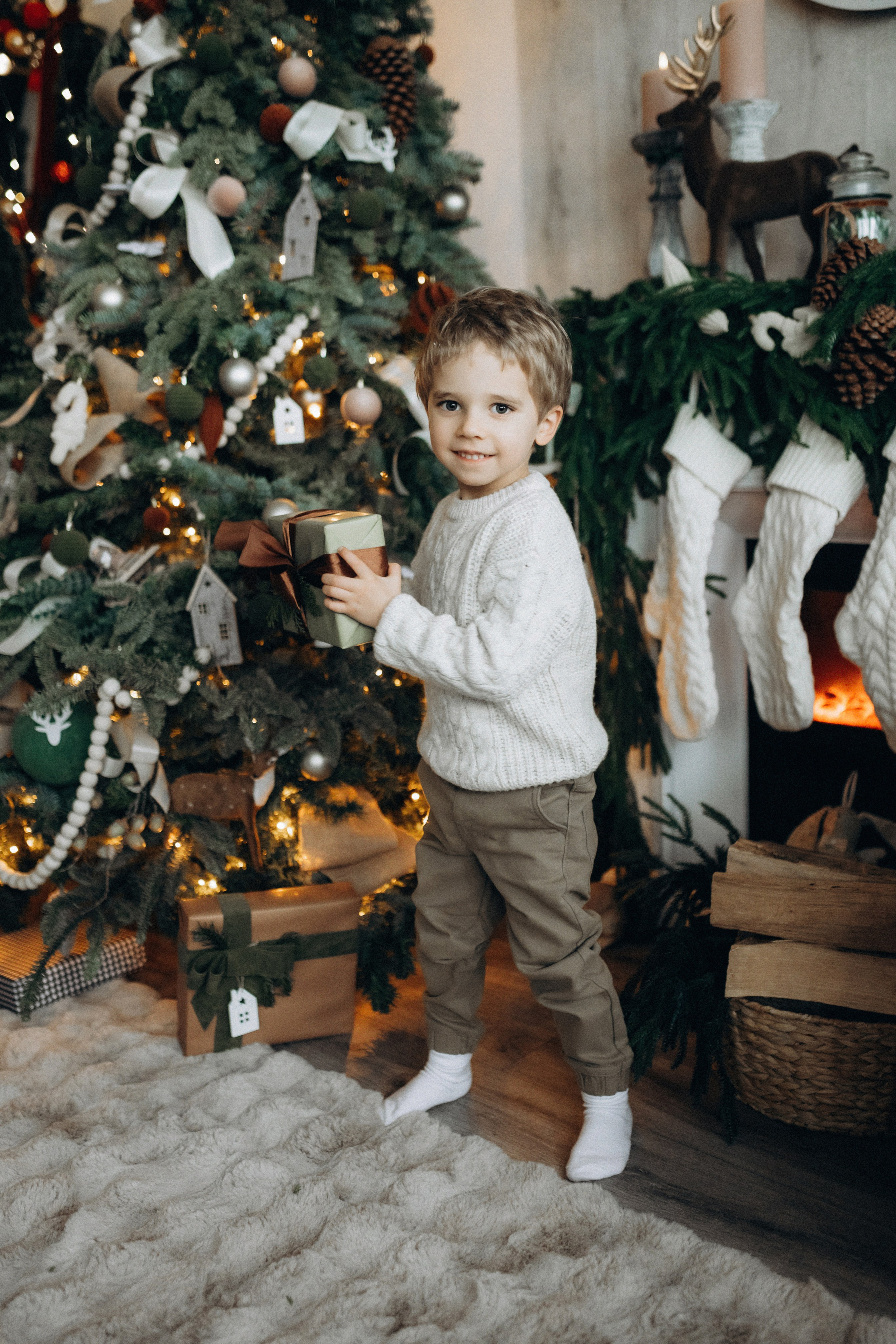 Новогодняя фотосессия в студии. Семейный фотограф Лейпциг, Германия