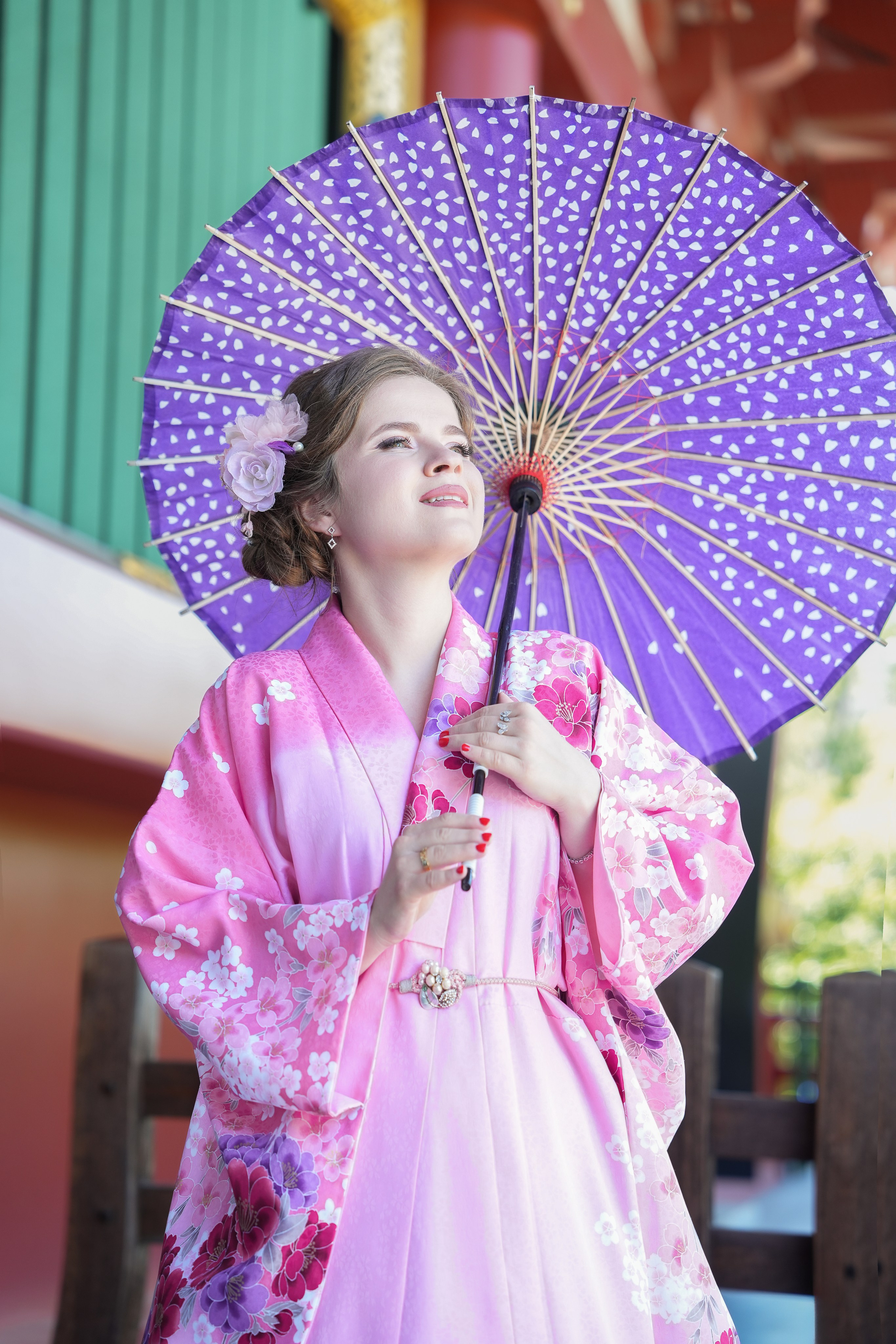 Парная съёмка в кимоно в Токио. Фотограф в Токио Япония