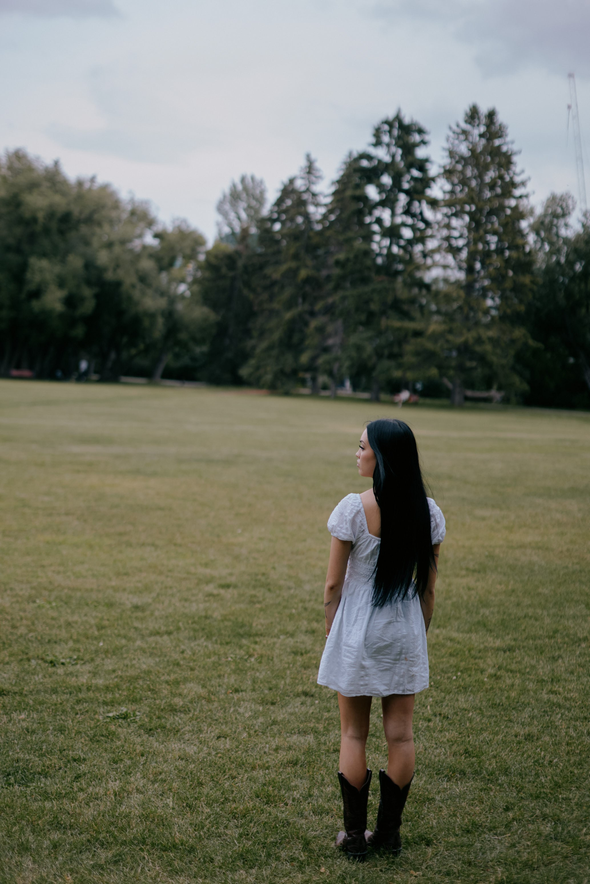 Portrait Photoshoot in Riley Park Calgary | Casual White Dress & Cowboy Boots. Location131 | Vancouver Photographer for Fashion, Portraits, Events and More Across Canada| YVR — Vlad Li