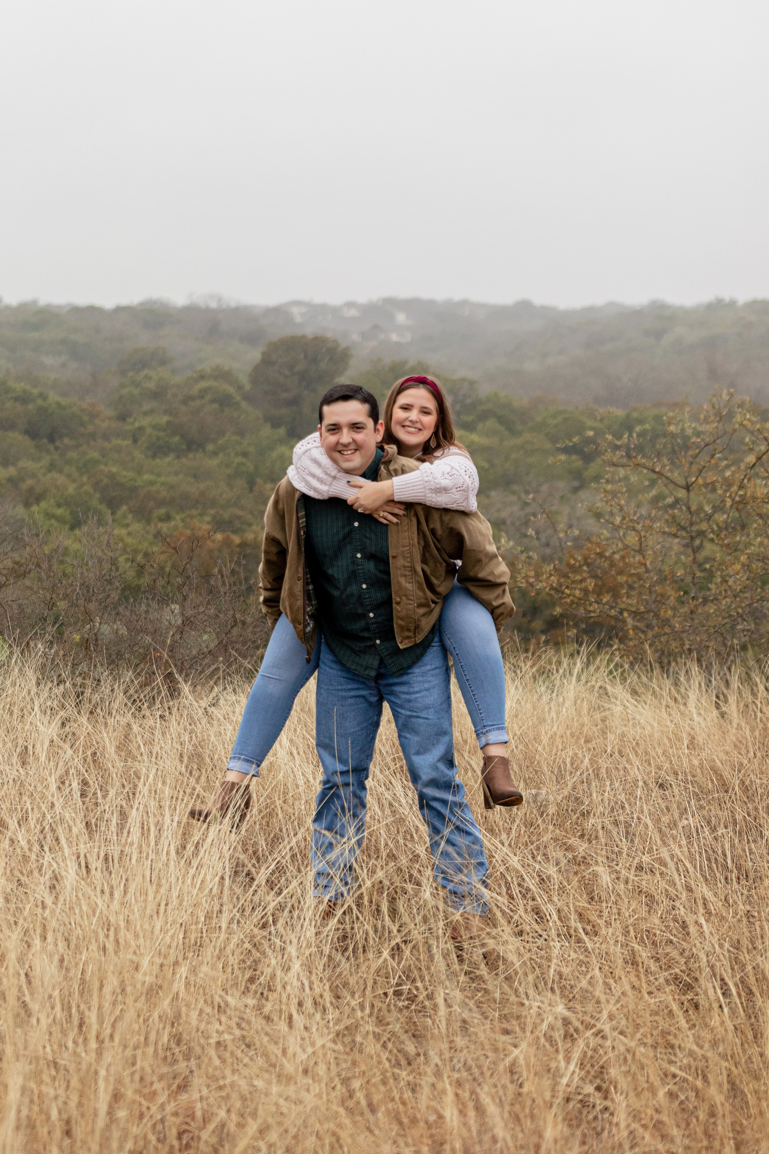 Haley and Aaron’s engagement photoshoot at Garey Park in Austin