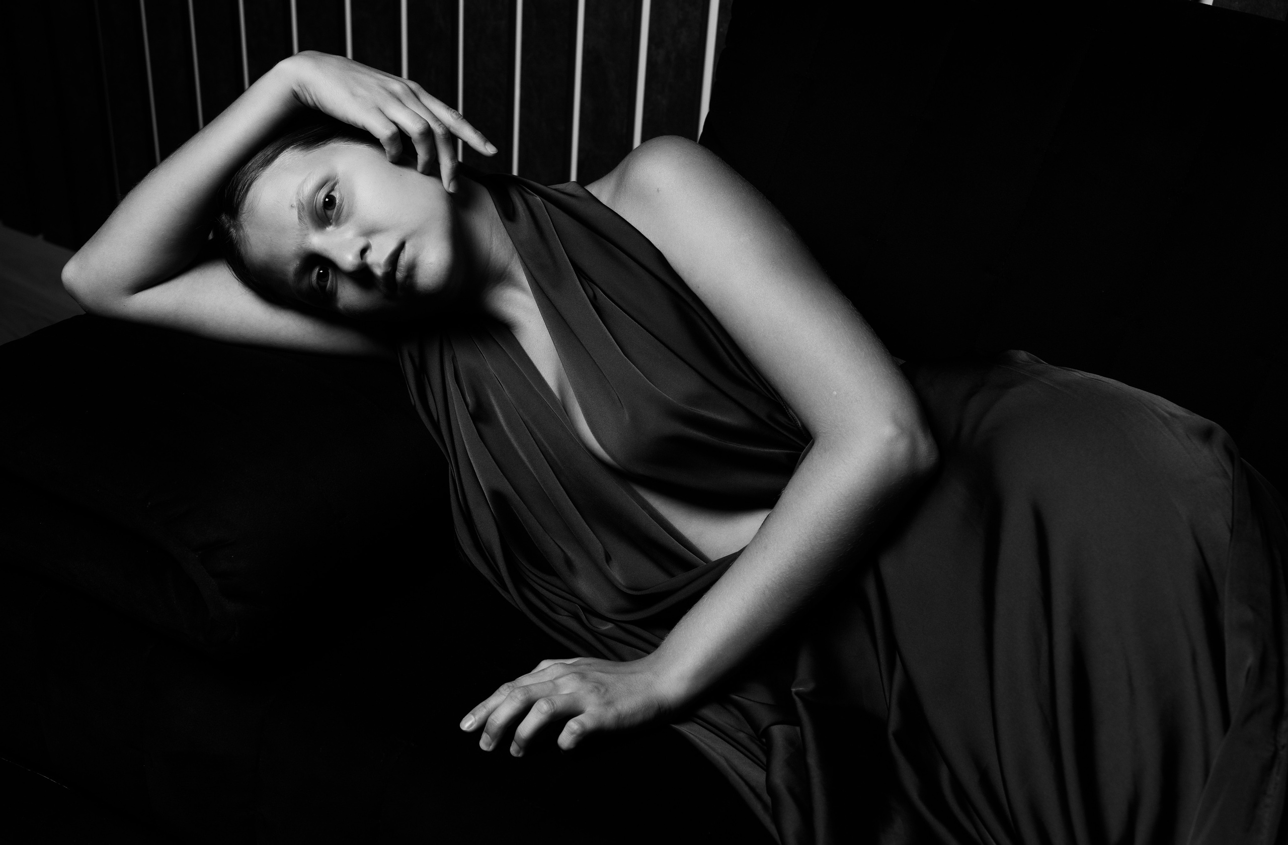 Blue dress. Ekaterina Verbitskaya. Photography