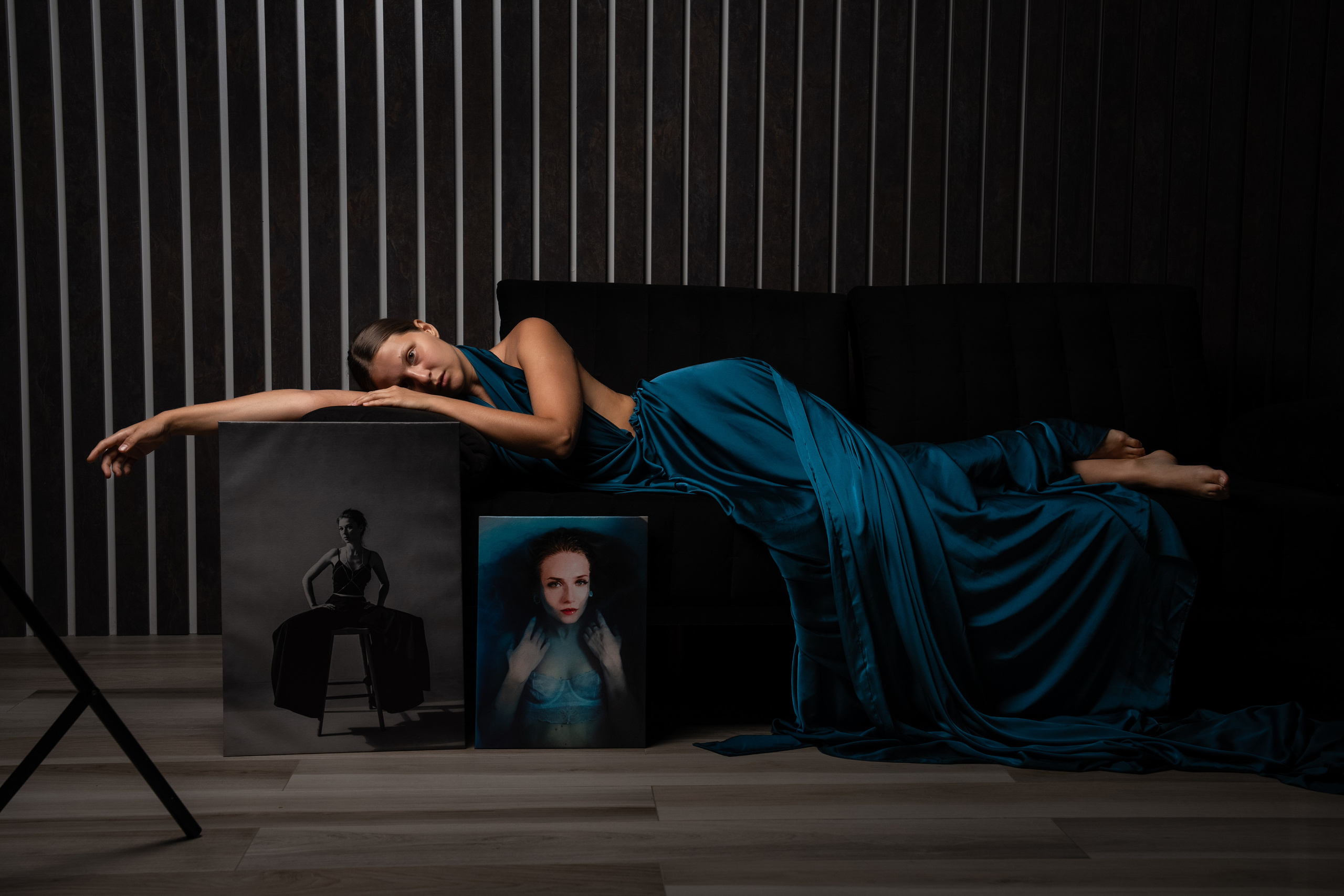 Blue dress. Ekaterina Verbitskaya. Photography