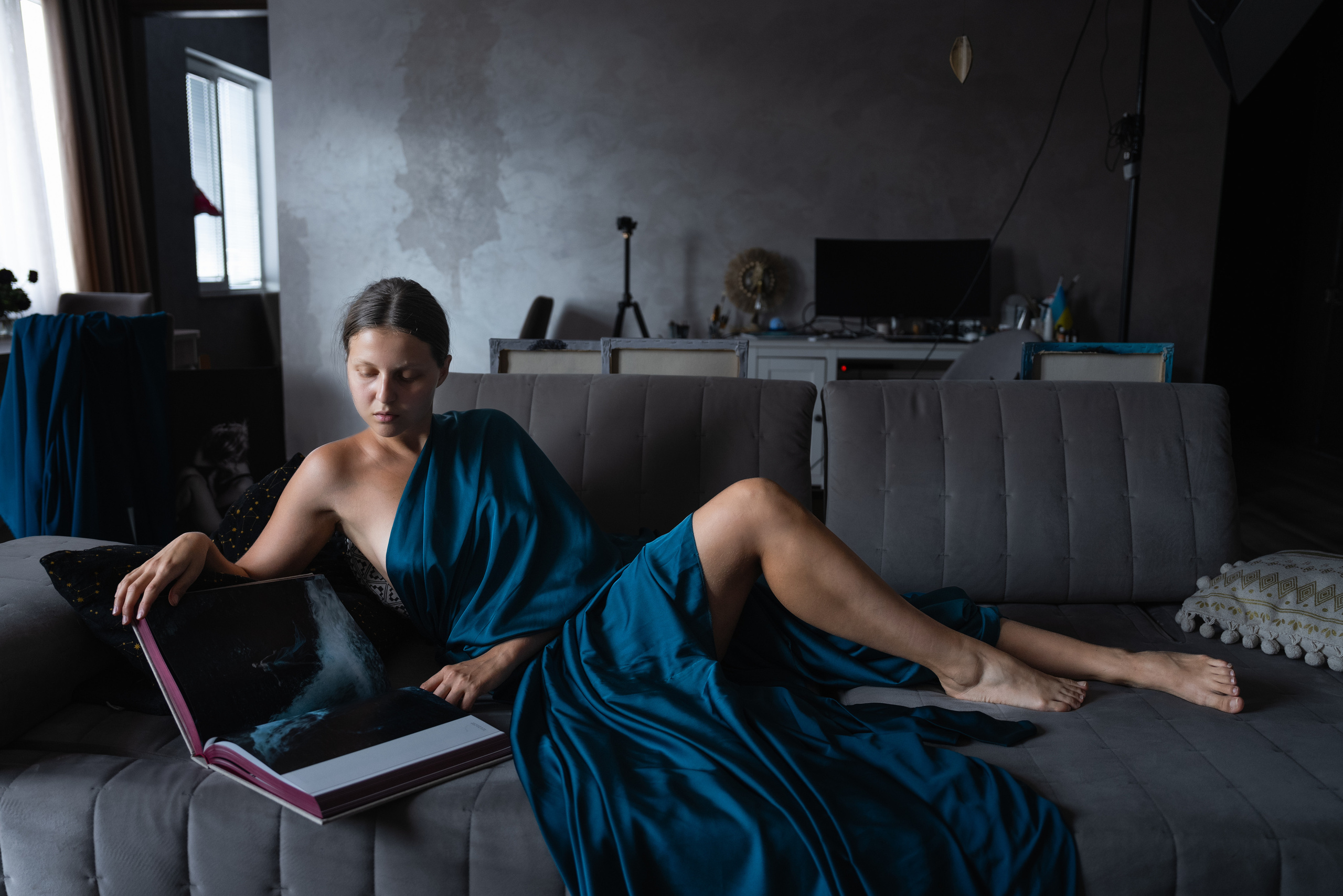 Blue dress. Ekaterina Verbitskaya. Photography