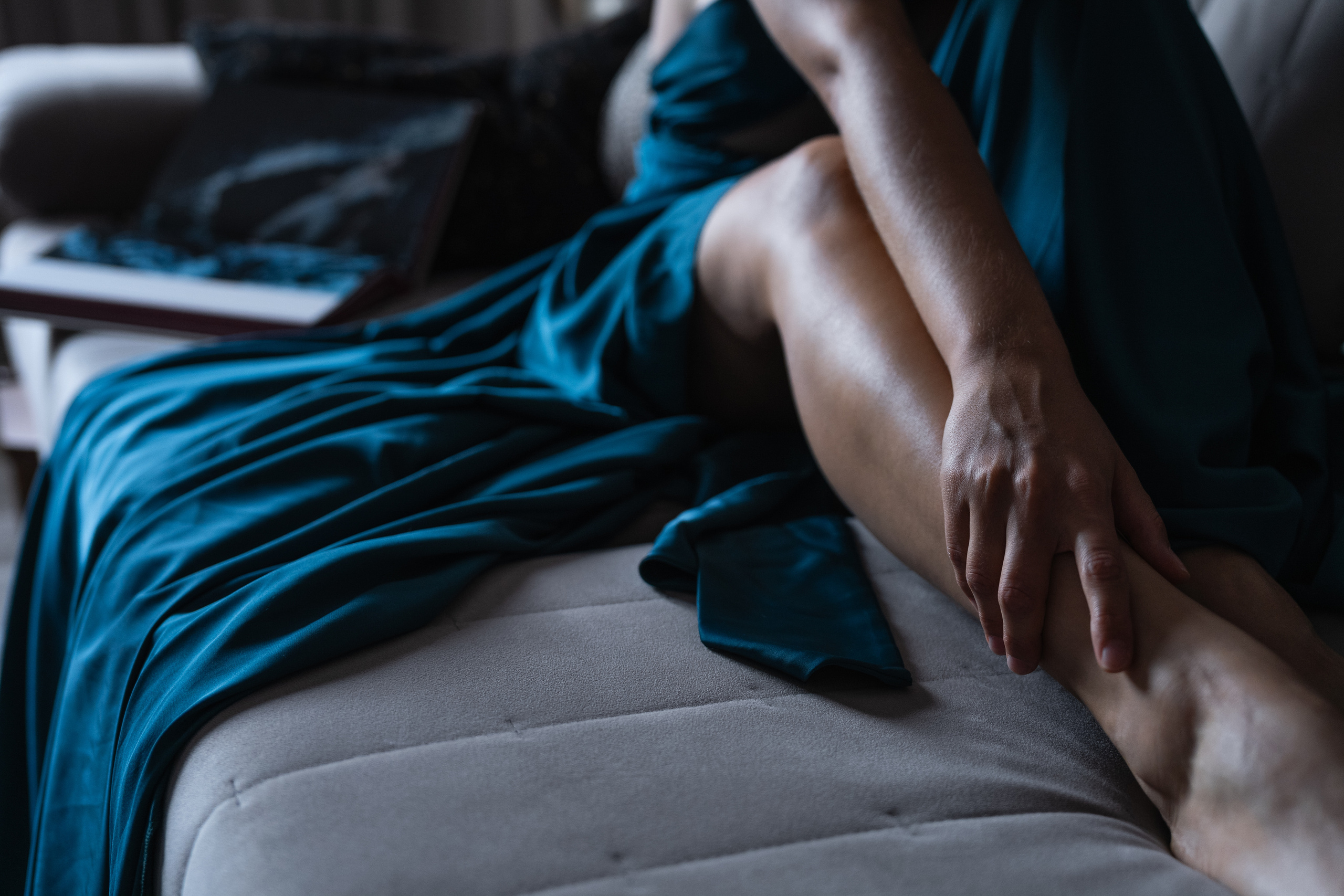 Blue dress. Ekaterina Verbitskaya. Photography