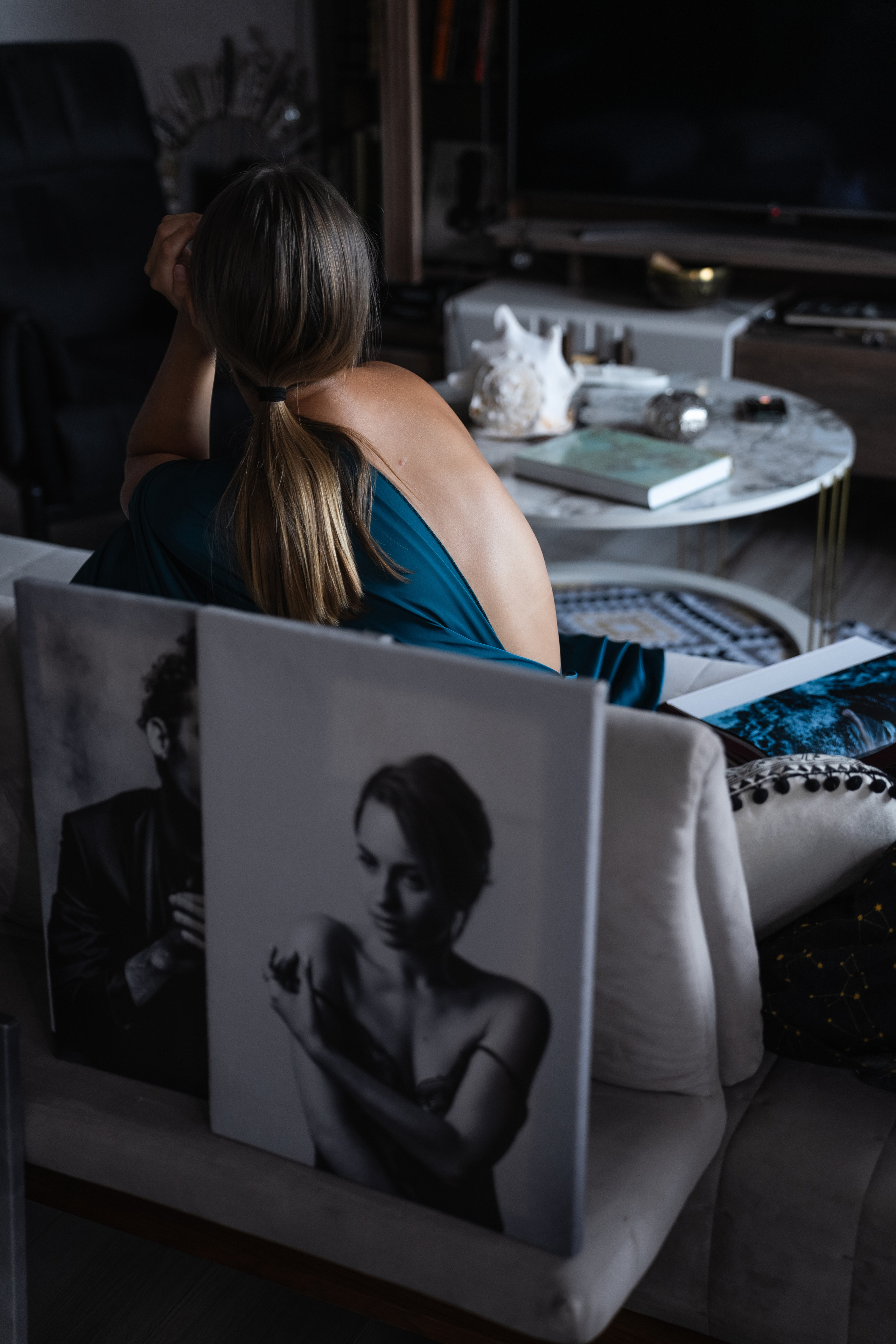 Blue dress. Ekaterina Verbitskaya. Photography