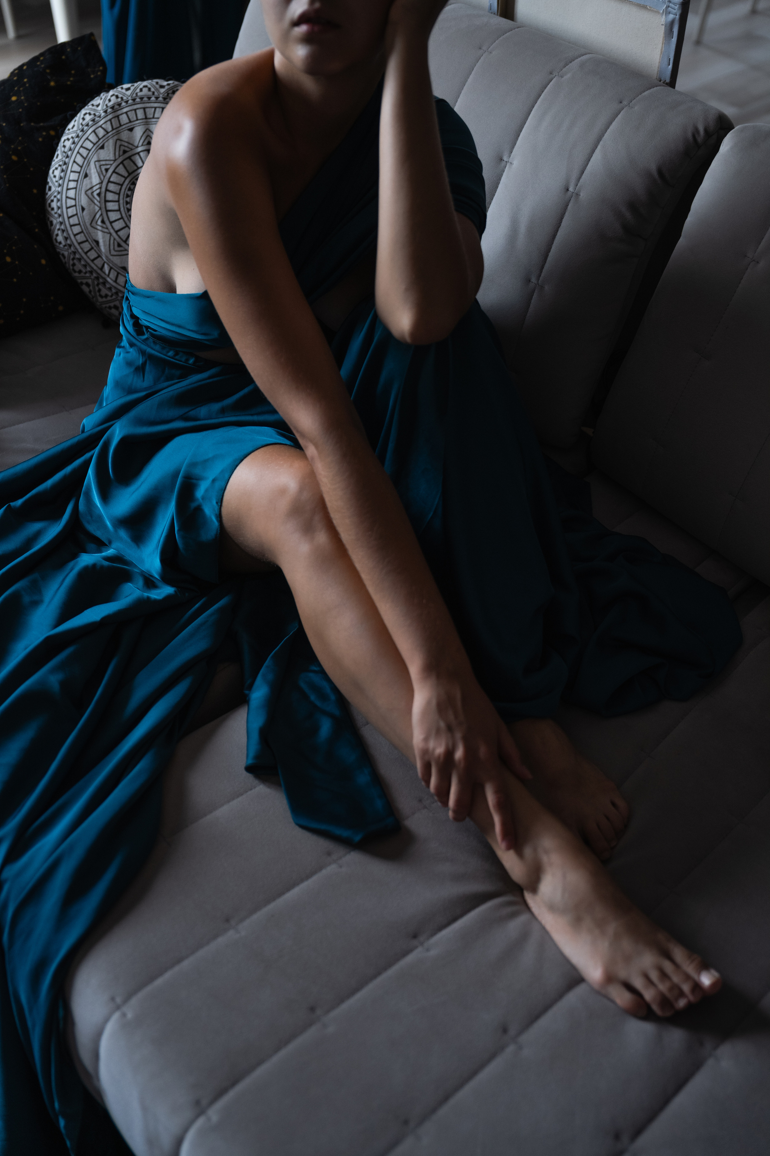 Blue dress. Ekaterina Verbitskaya. Photography