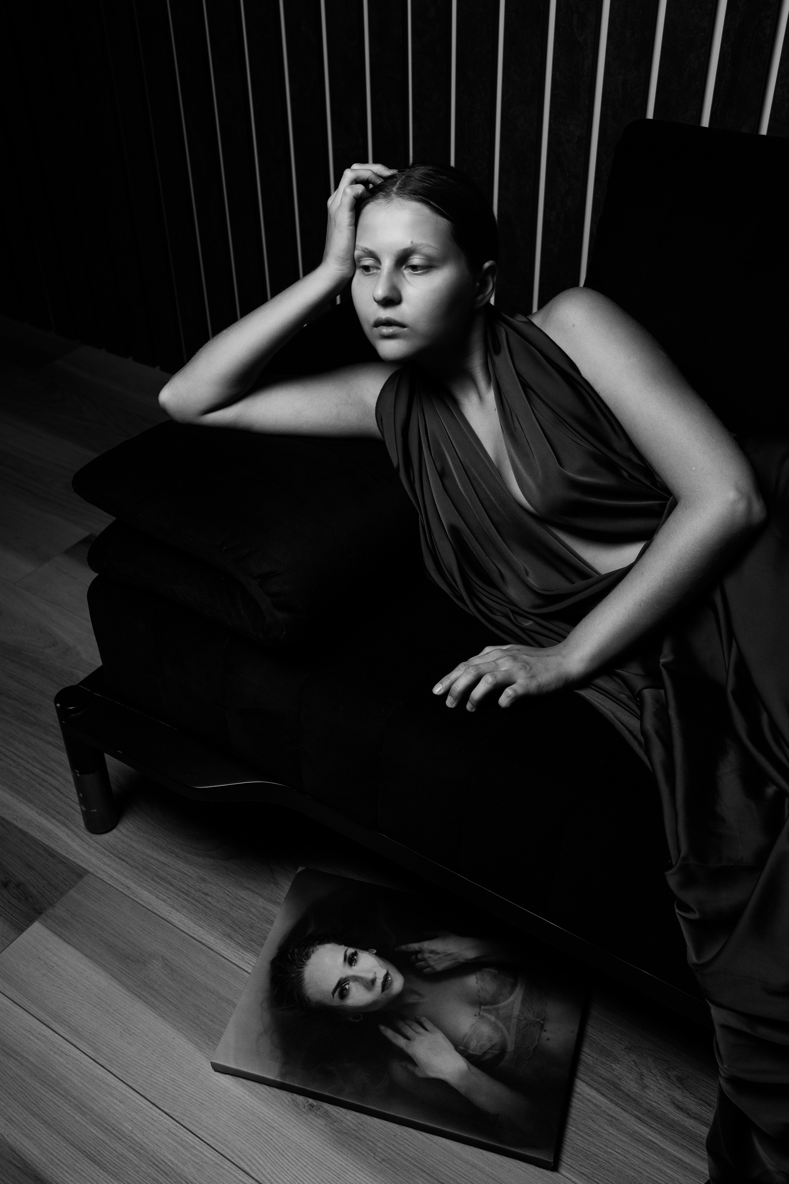 Blue dress. Ekaterina Verbitskaya. Photography