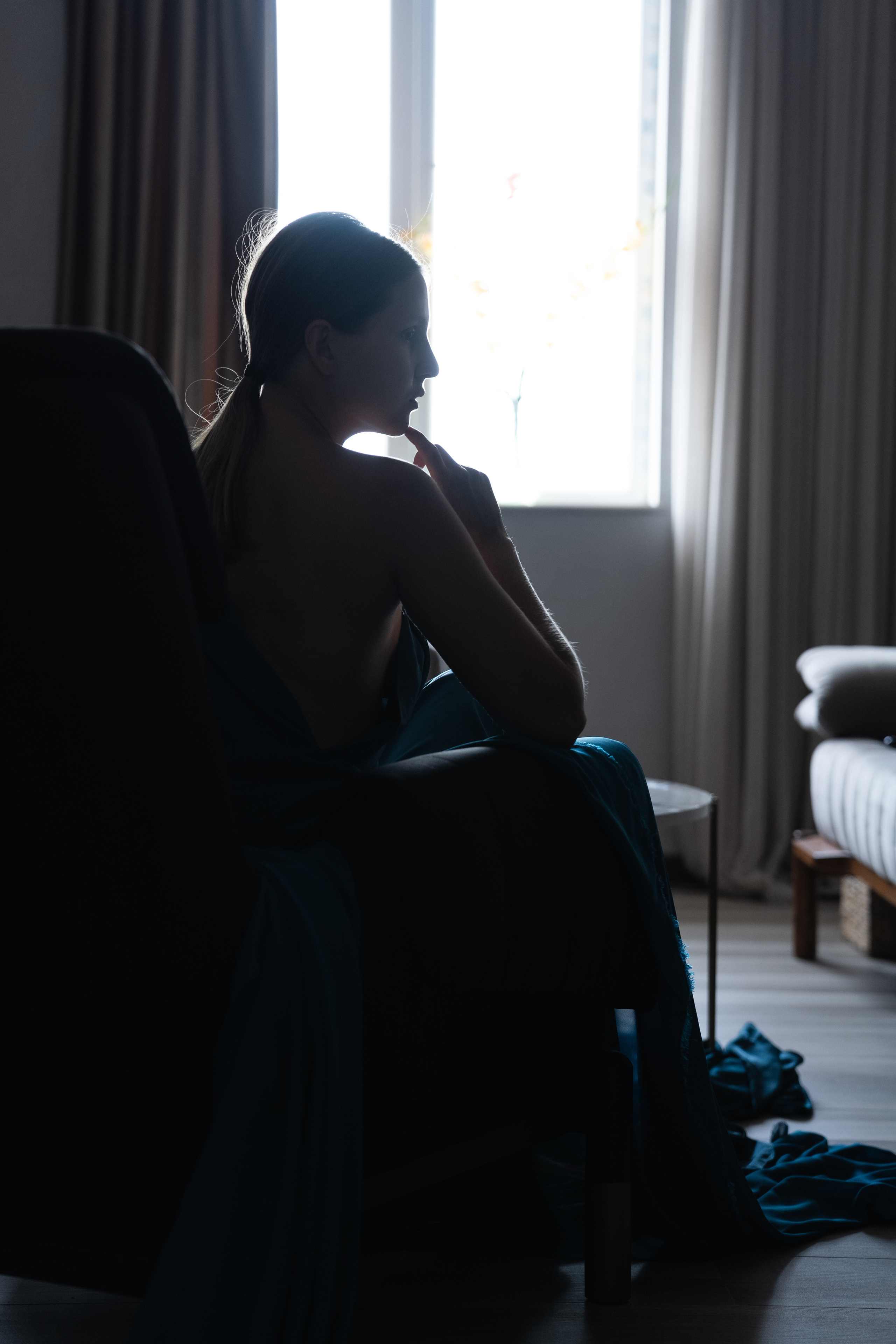 Blue dress. Ekaterina Verbitskaya. Photography