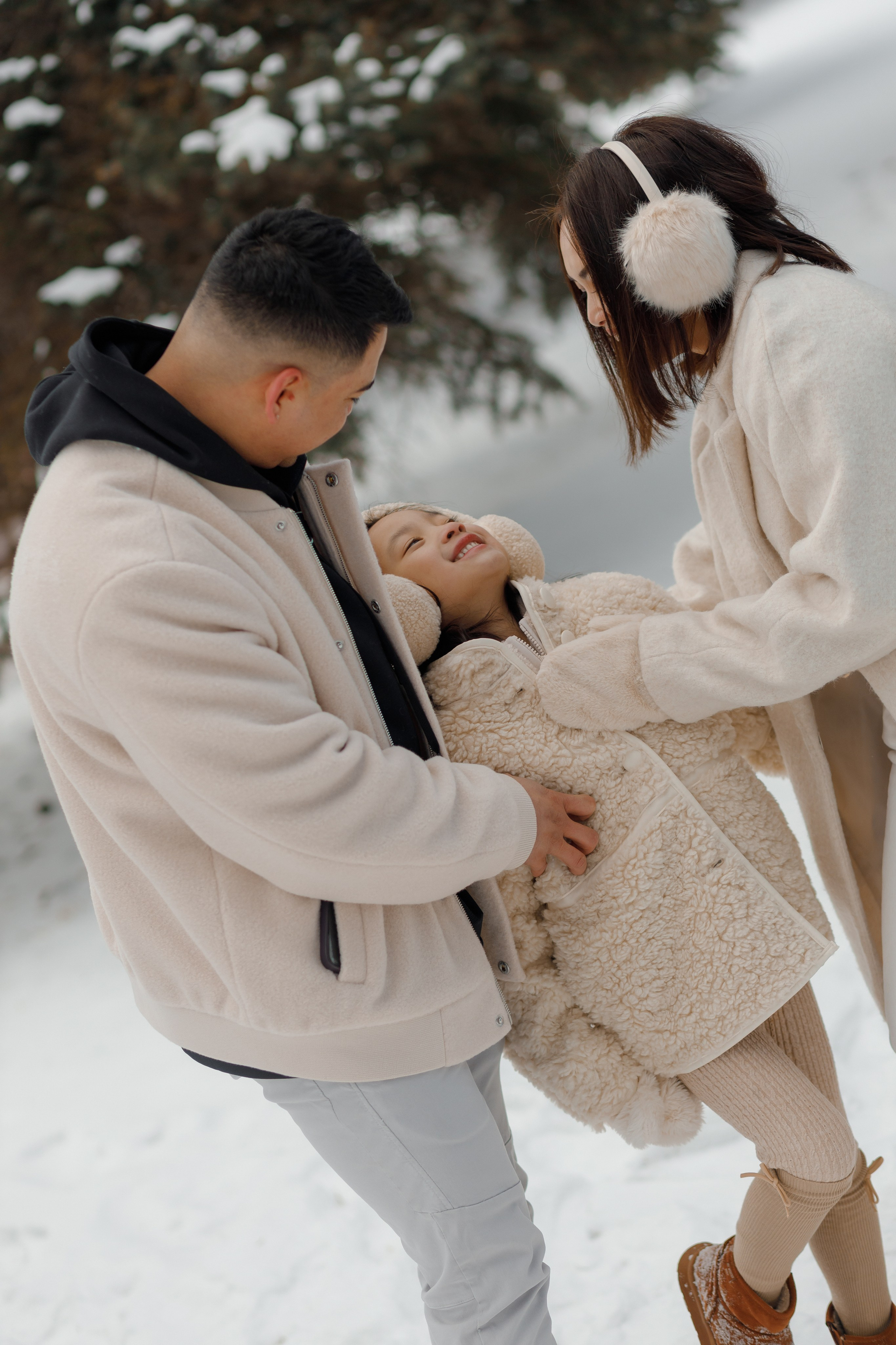 Family winter story. Home